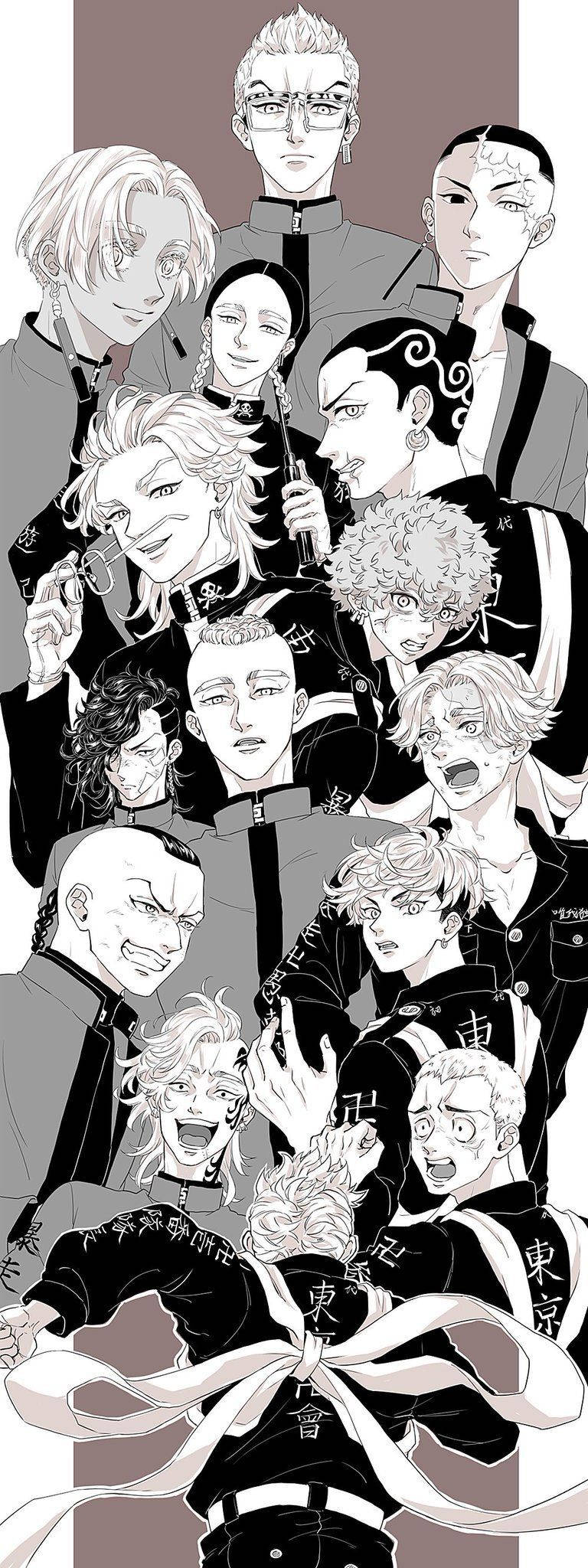 Tokyo Revengers, iPhone, main characters, Full HD Phone Wallpaper