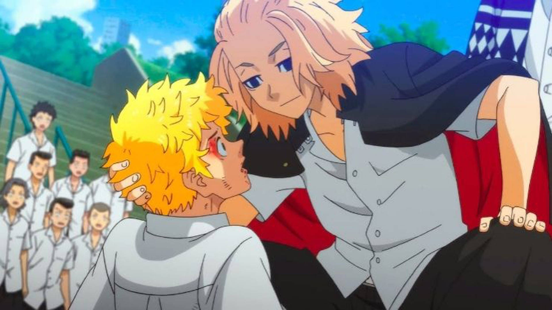Tokyo Revengers Manga, pink-haired anime character, spiky-haired boy, Full HD Desktop Wallpaper