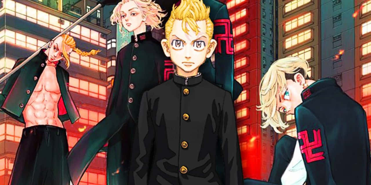 Tokyo Revengers, Mikey, neon cityscape, HD Desktop Wallpaper