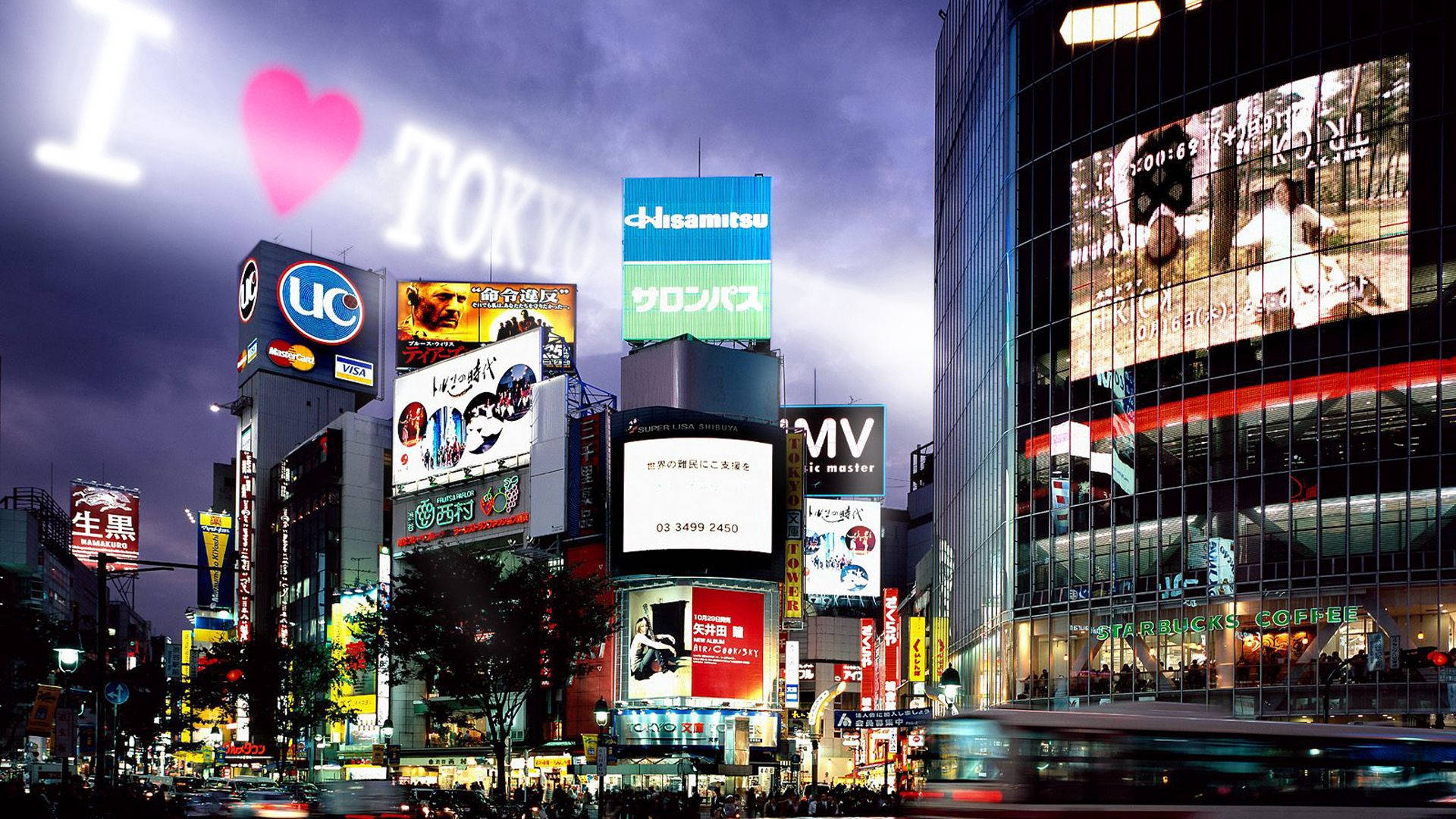 Tokyo, neon signs, glowing, Full HD Desktop Wallpaper