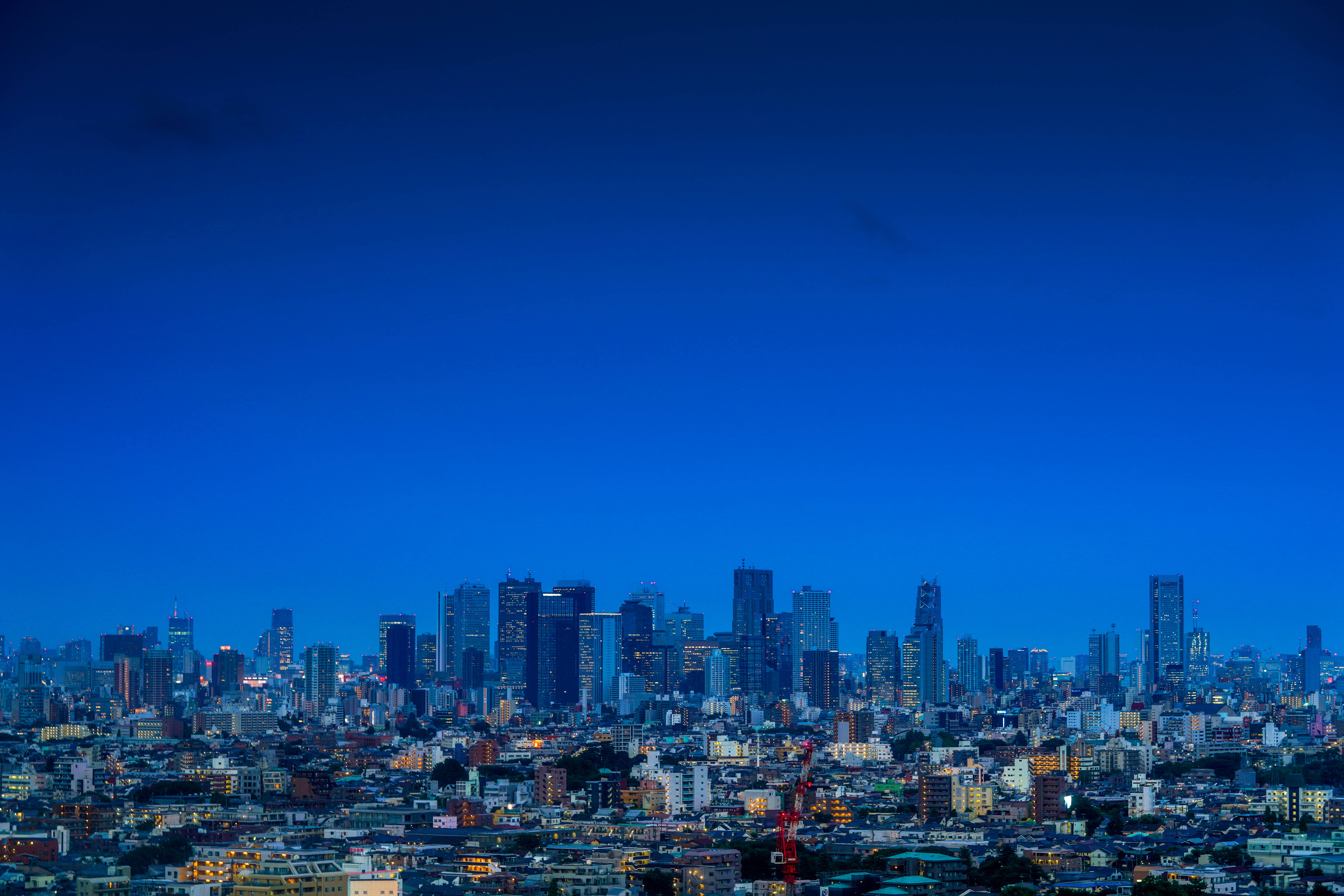 Tokyo, dusk, glowing skyscrapers, 8K Desktop Wallpaper