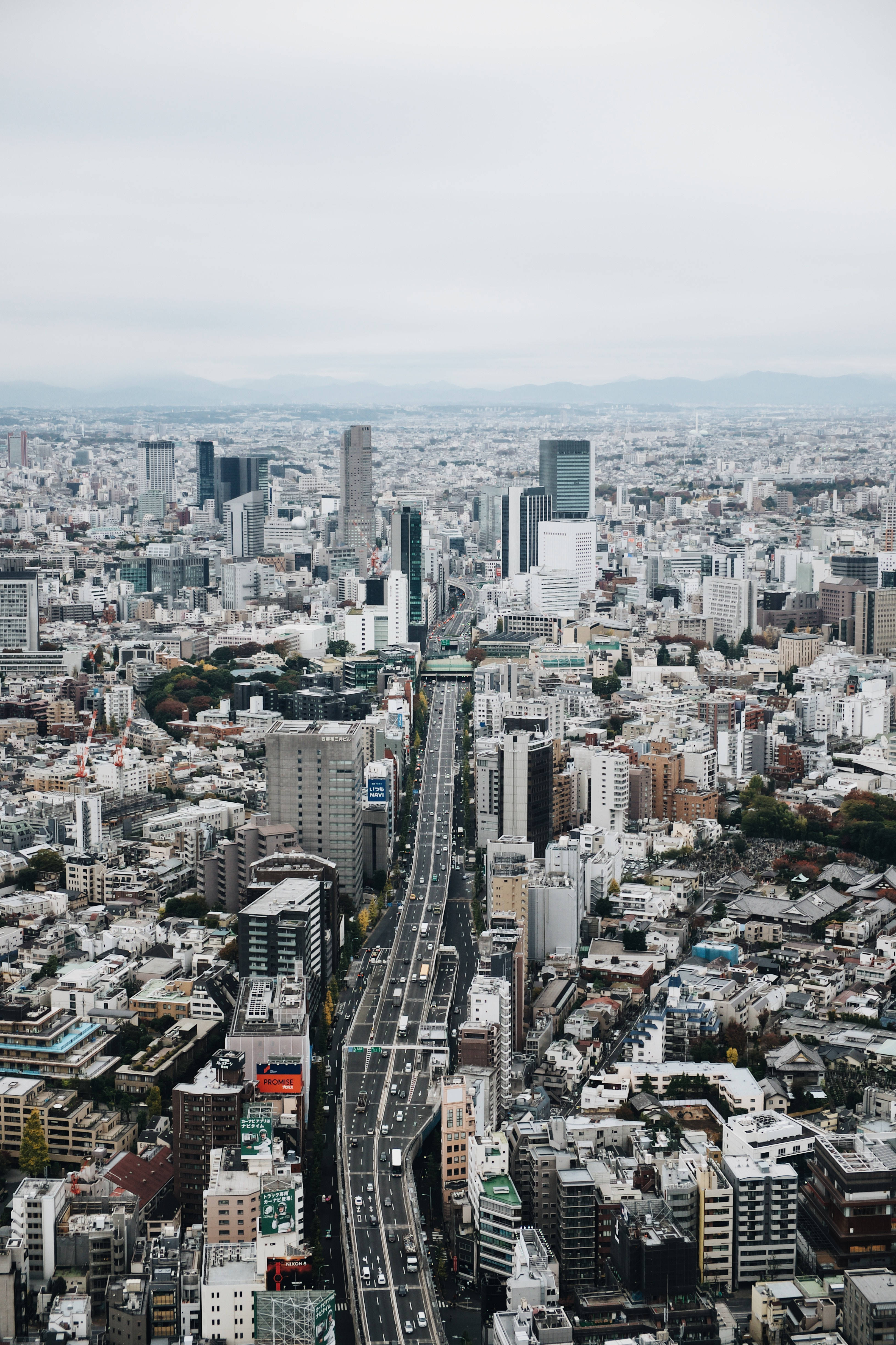 Tokyo, cityscape, aerial view, 4K Phone Wallpaper