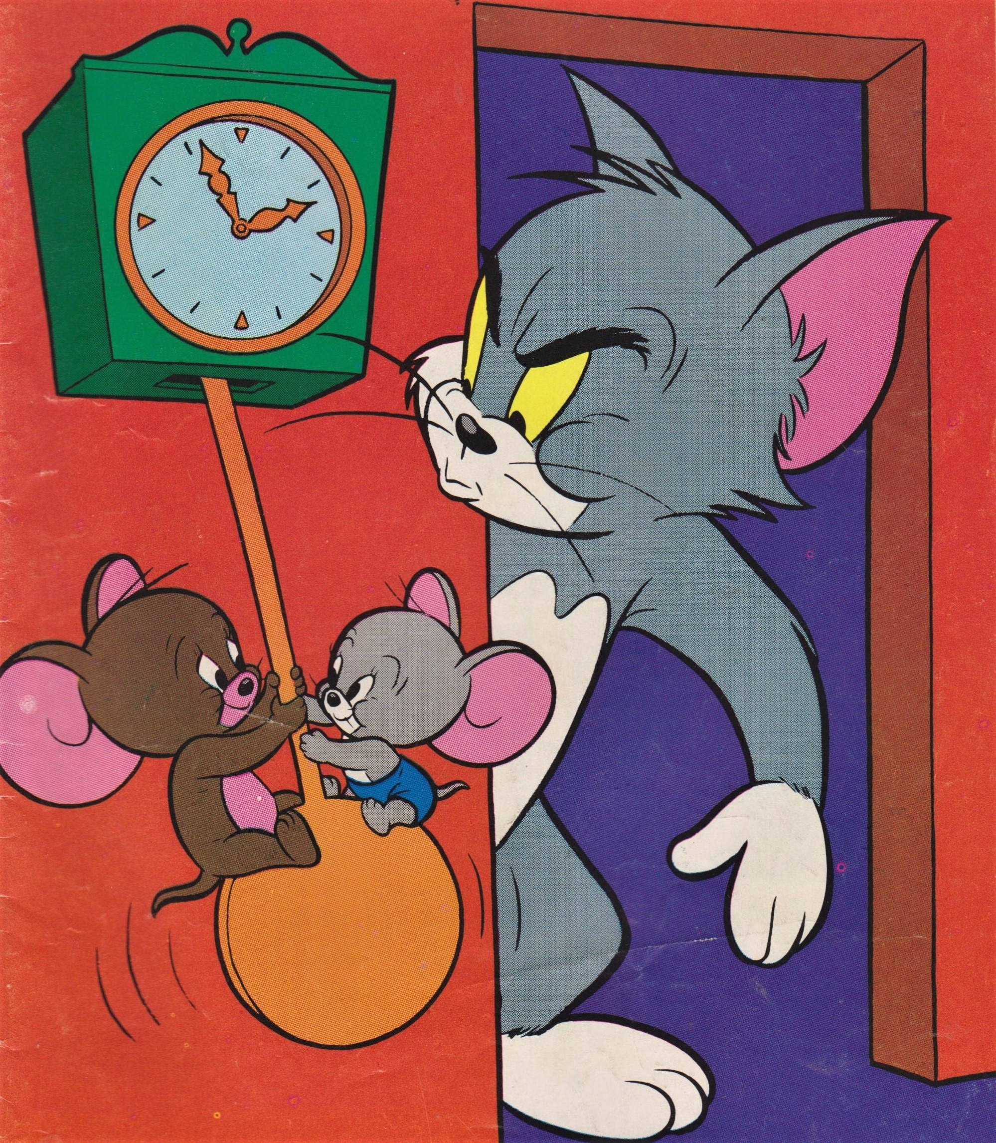 Tom, mice, clock, Full HD Phone Wallpaper