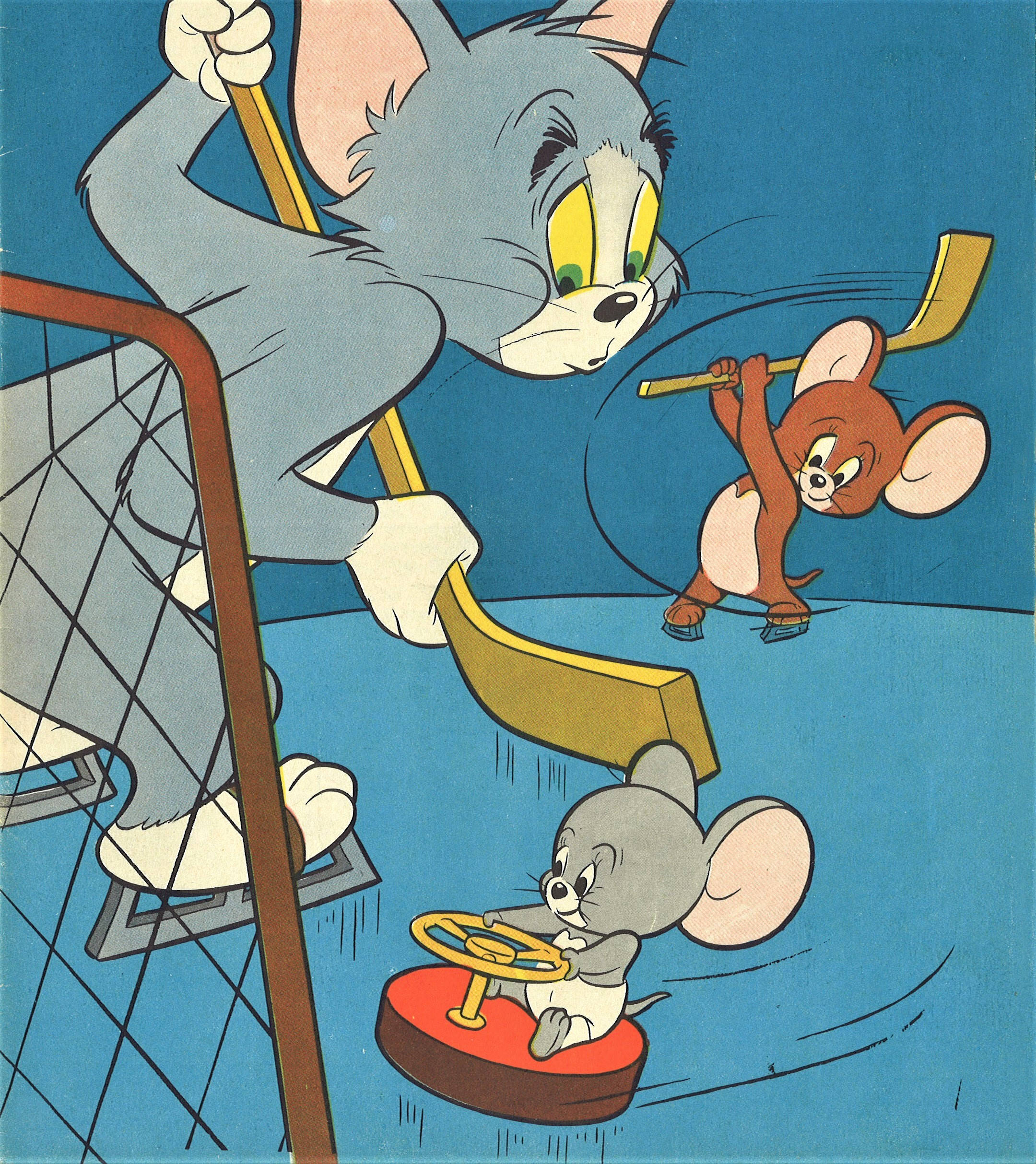 Tom, Jerry, ice hockey, Full HD Phone Wallpaper
