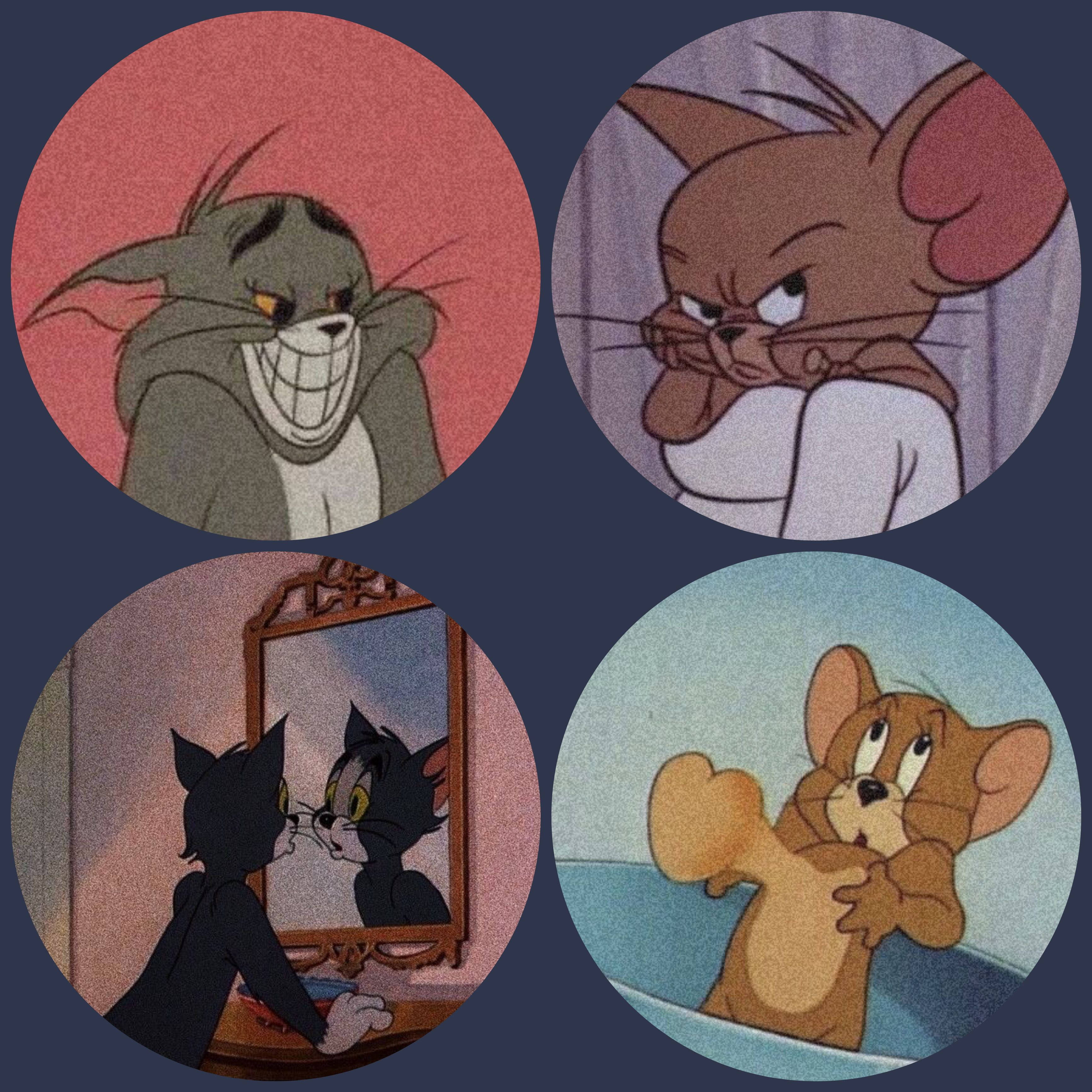 Tom and Jerry, cat and mouse characters, classic cartoon, 2K Desktop Wallpaper