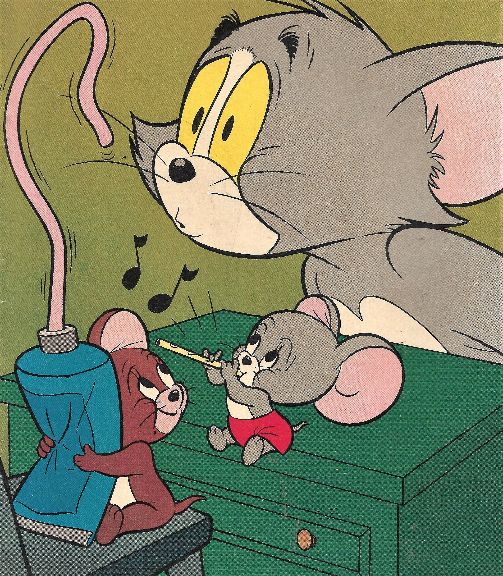 Tom, Jerry, flute, Full HD Phone Wallpaper