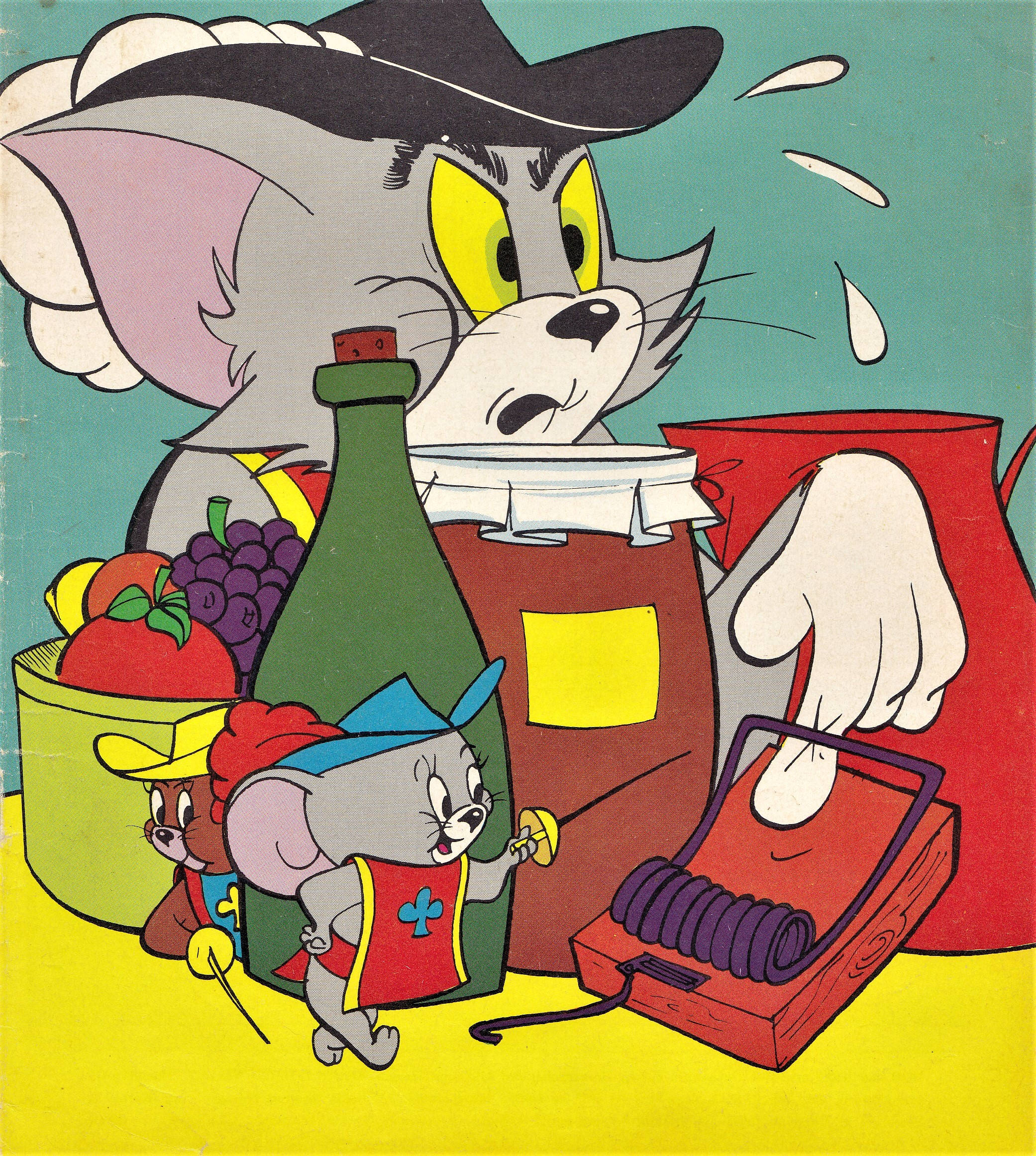 Tom, Jerry, cowboy hat, Full HD Phone Wallpaper
