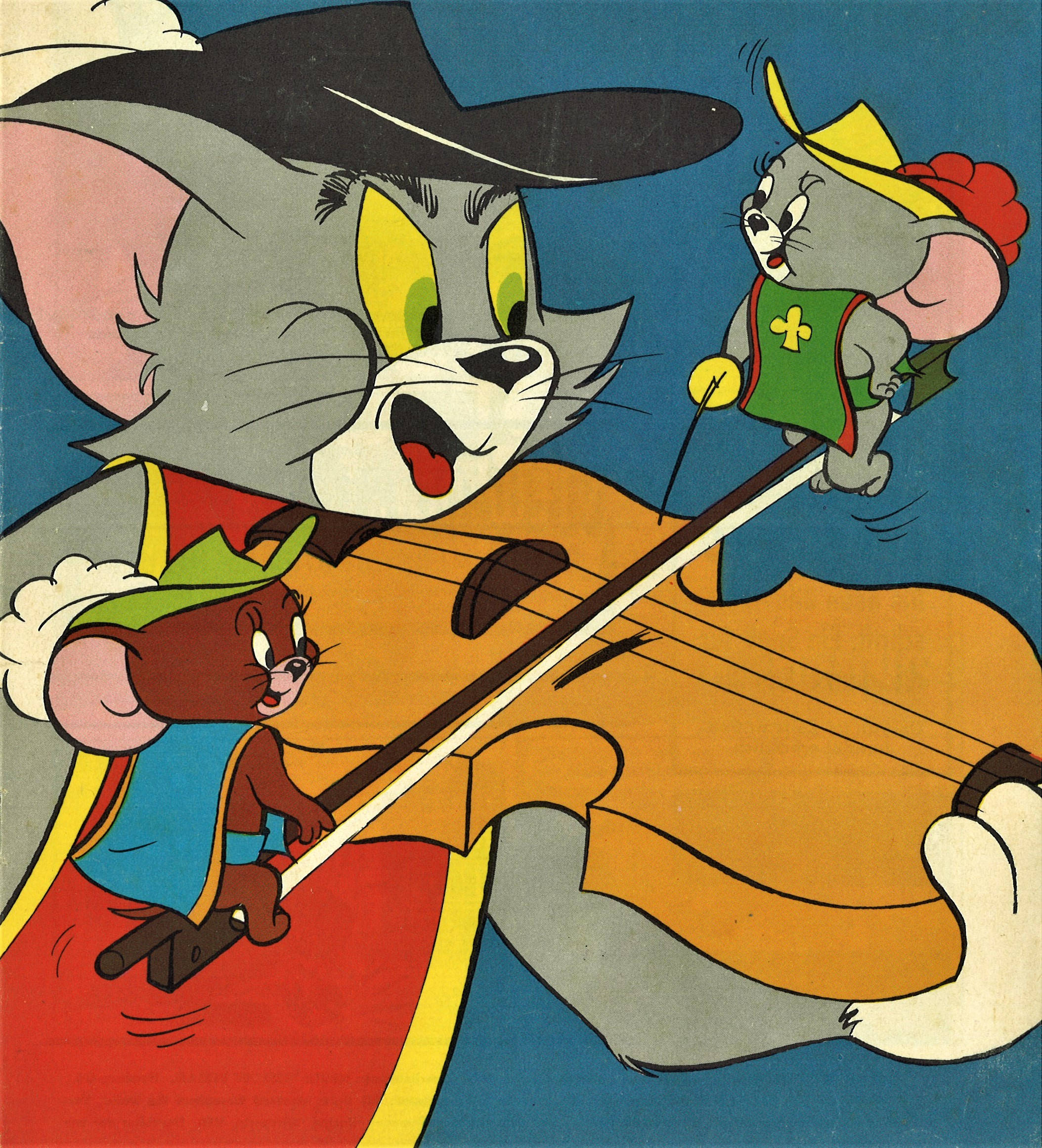 Tom And Jerry Cartoon, Tom, violin playing scene, Full HD Phone Wallpaper