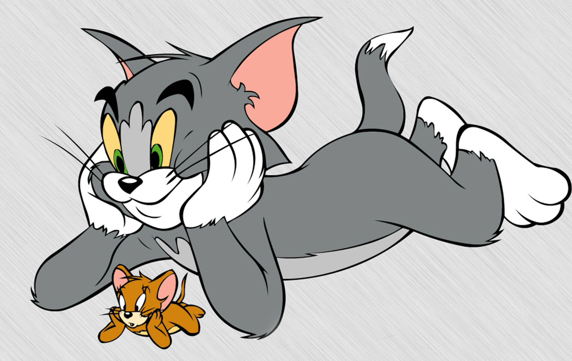 Tom, Jerry, gray cat, HD Desktop Wallpaper