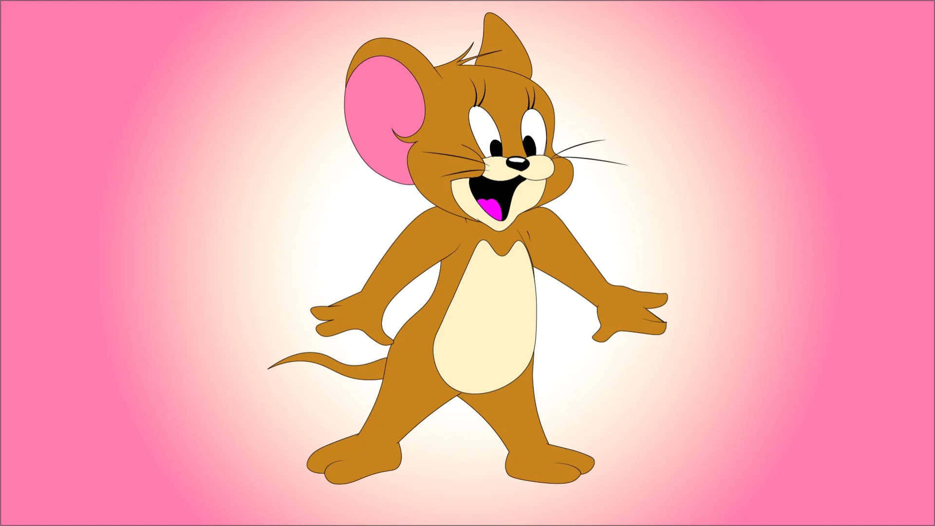Tom And Jerry Funny, pink ears, wide grin, Full HD Desktop Wallpaper