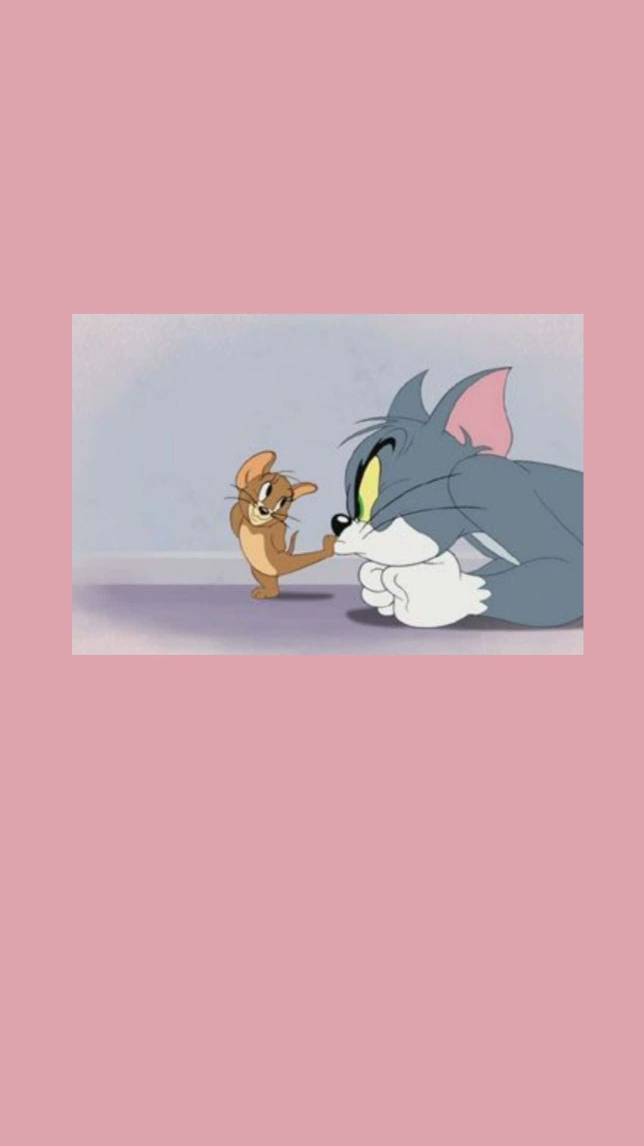 Tom, Jerry, classic cartoon standoff, Full HD Phone Wallpaper