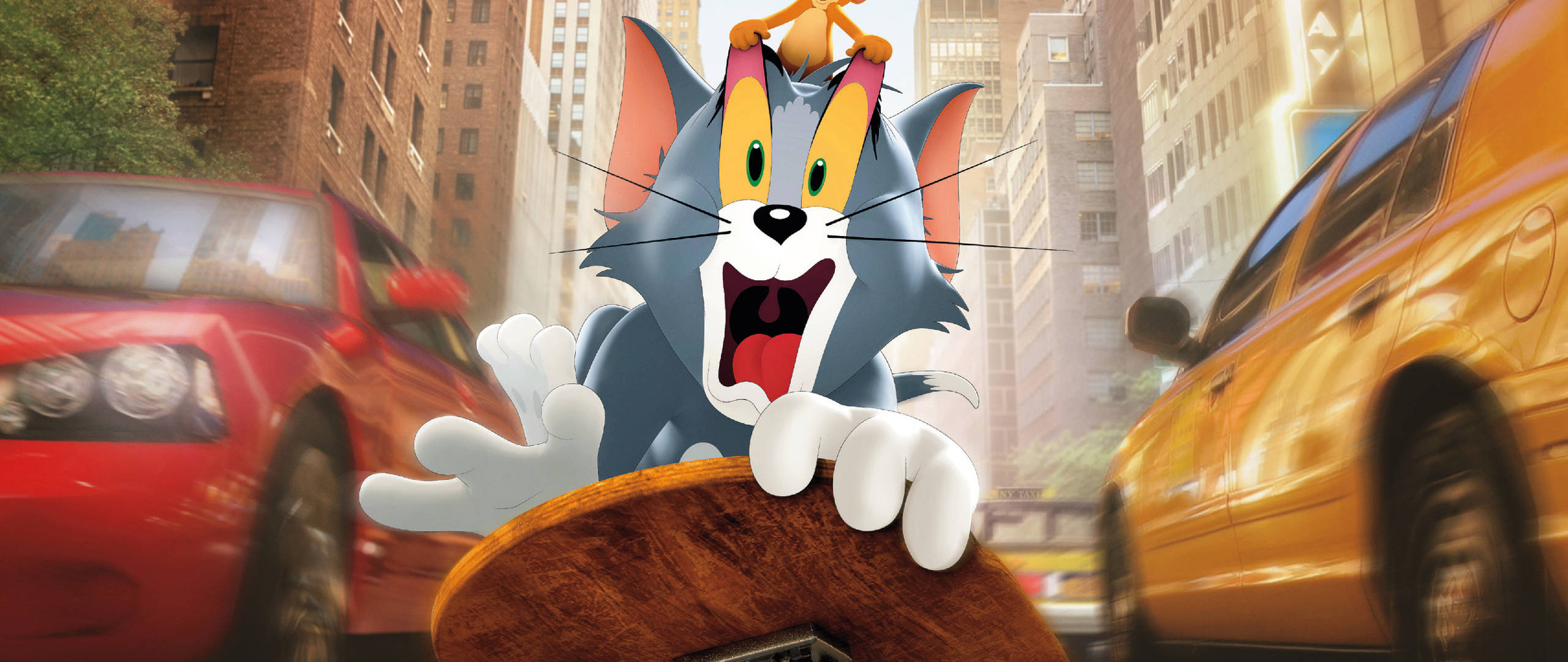 Tom, Jerry, skateboard, 2K Desktop Wallpaper