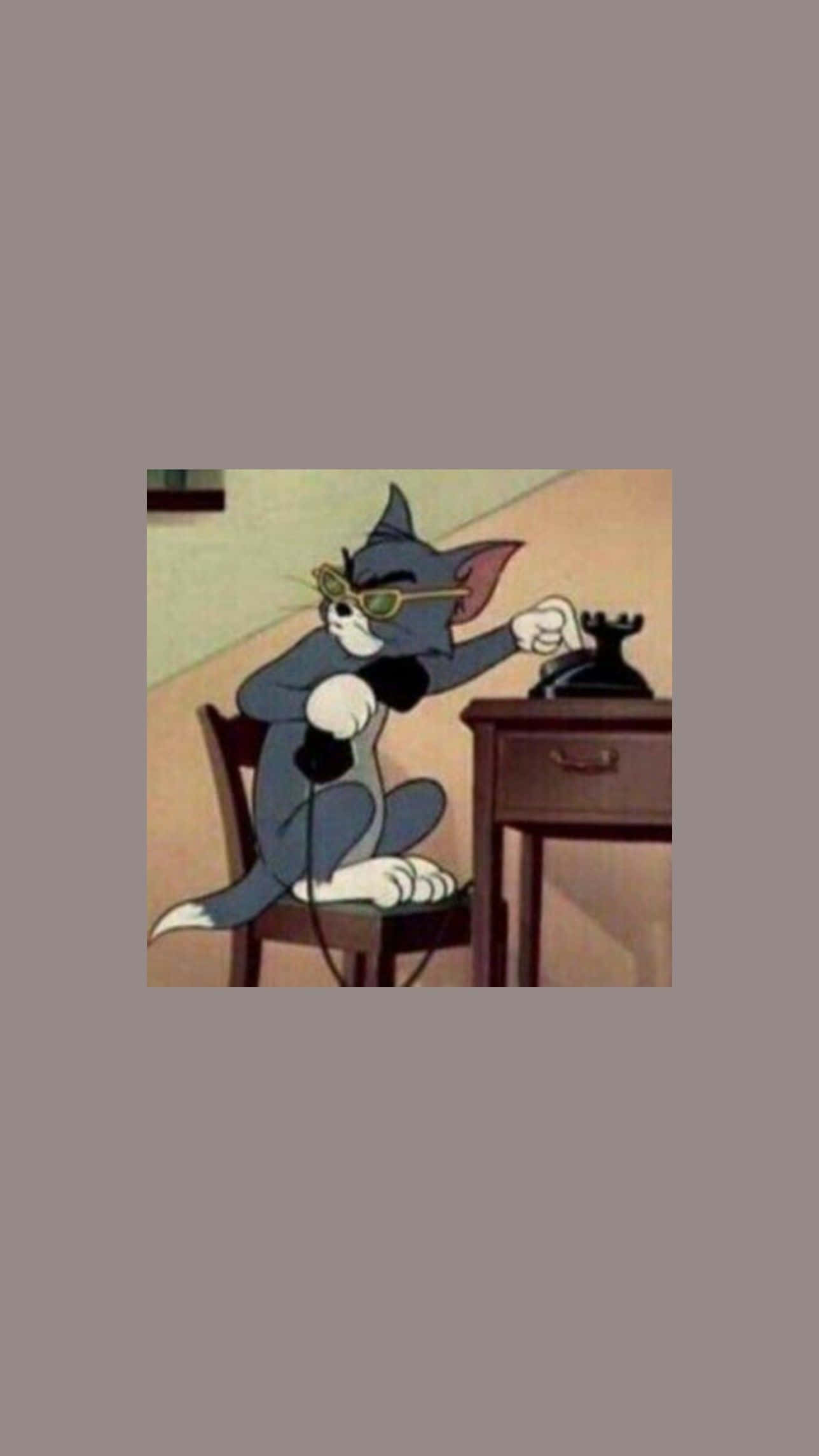 Tom, Jerry, vintage glasses, Full HD Phone Wallpaper