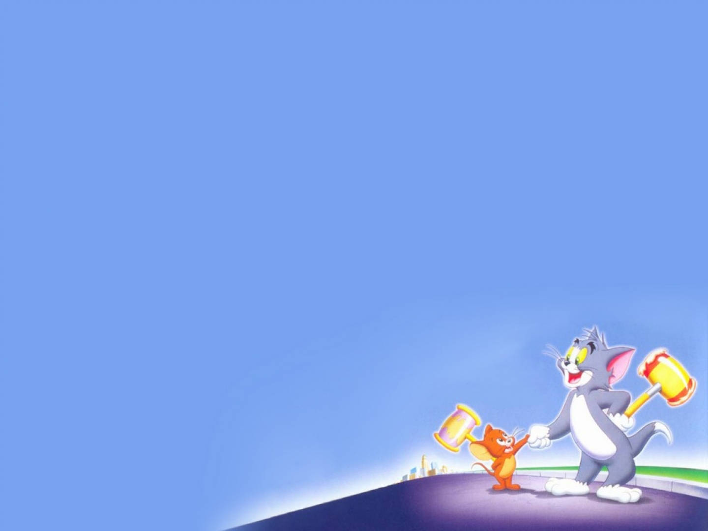 Tom And Jerry, iPhone, yellow hammers, HD Desktop Wallpaper