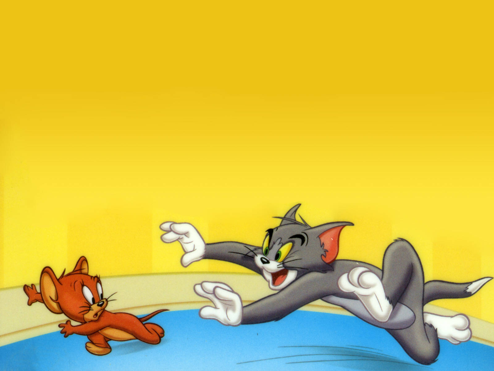 Tom And Jerry, iPhone, yellow walls, HD Desktop Wallpaper