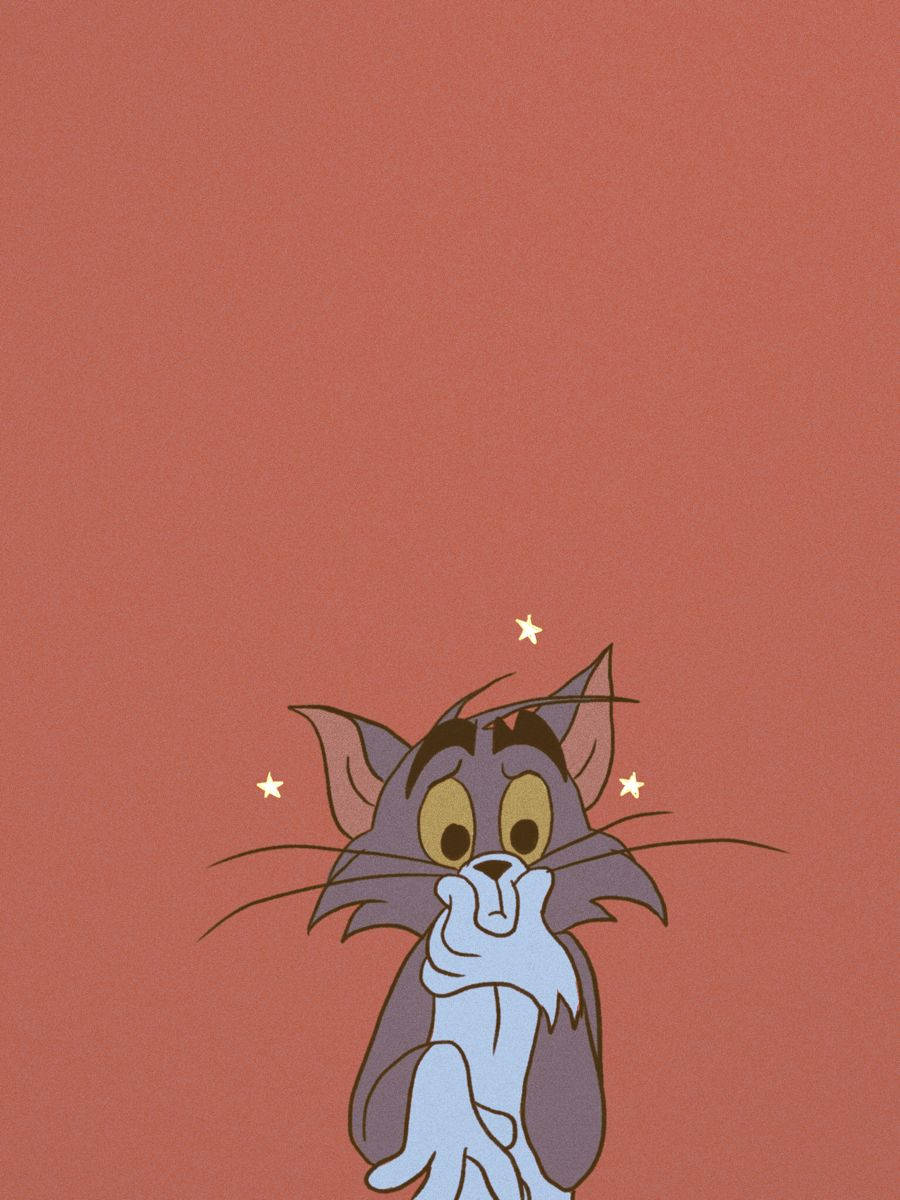 Tom, cartoon cat, wide eyes, SD Phone Wallpaper