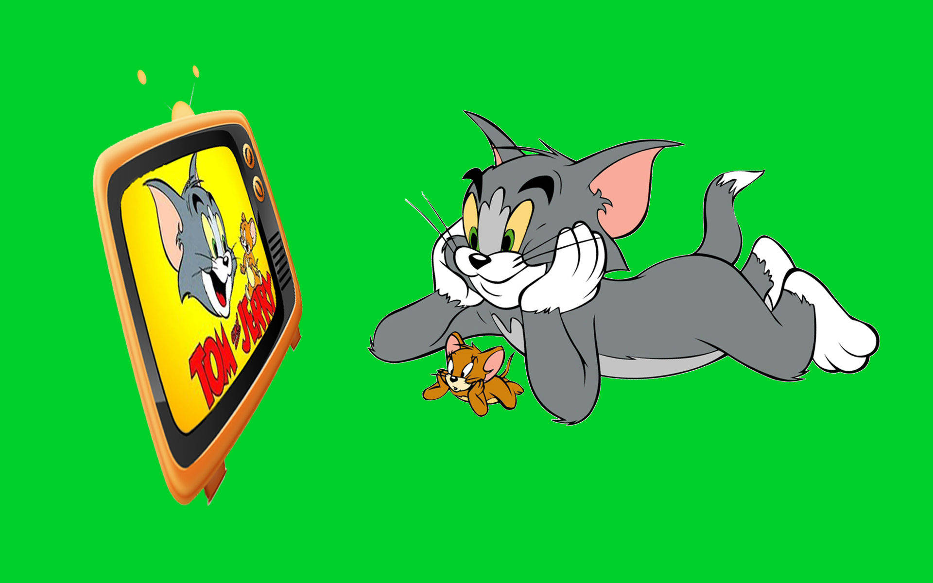 Tom, Jerry, vintage TV, Full HD Desktop Wallpaper
