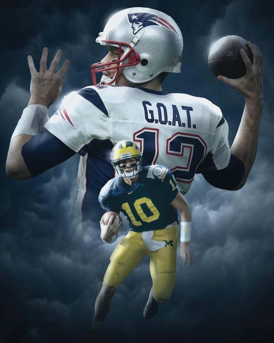 Tom Brady, G.O.A.T., jersey 12, SD Phone Wallpaper