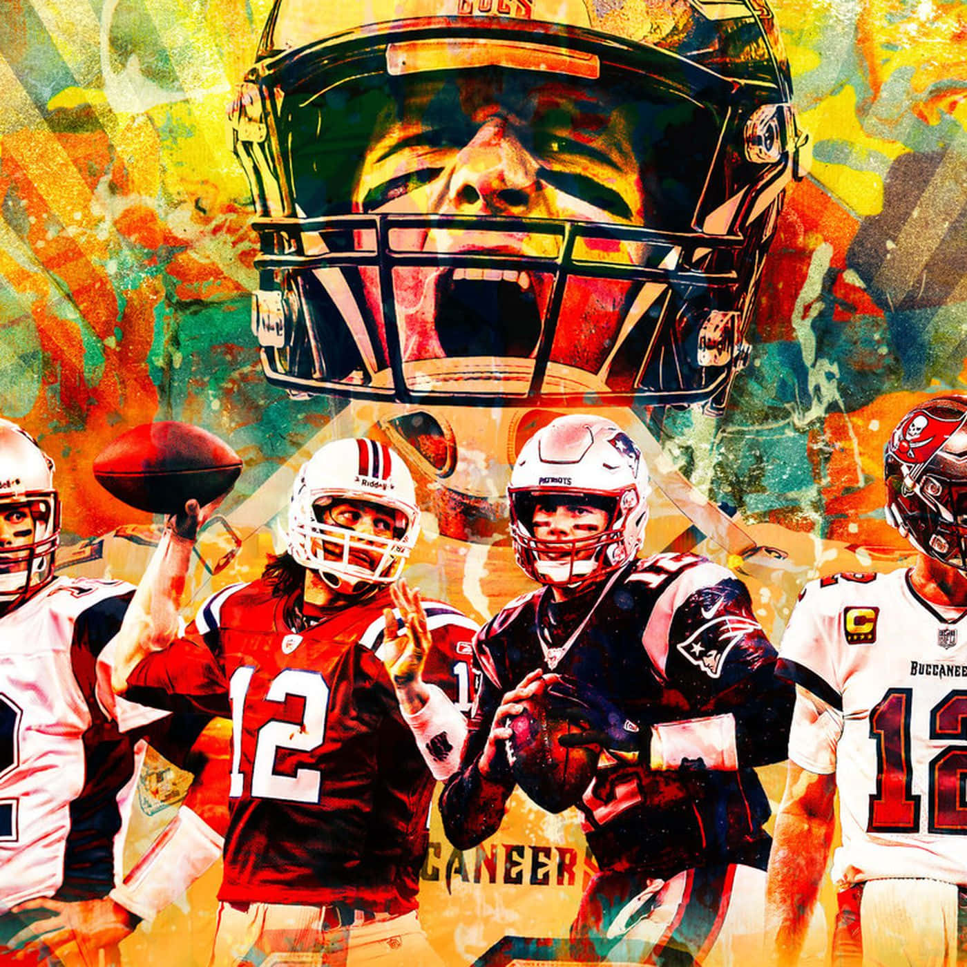 Tom Brady, NFL quarterbacks, helmets, HD Desktop Wallpaper