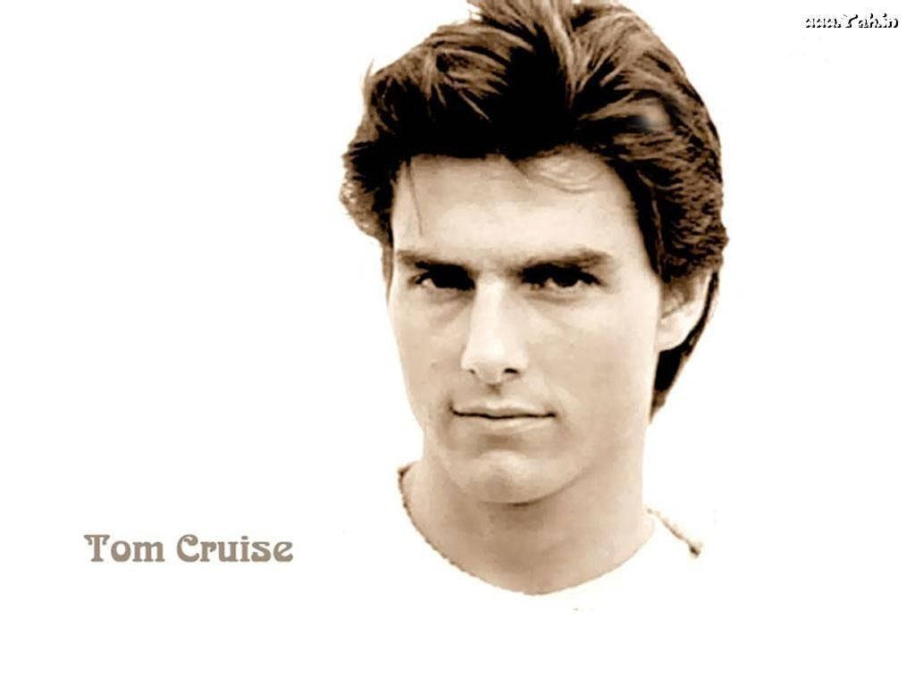 Tom Cruise, sepia-toned, styled hair, SD Desktop Wallpaper