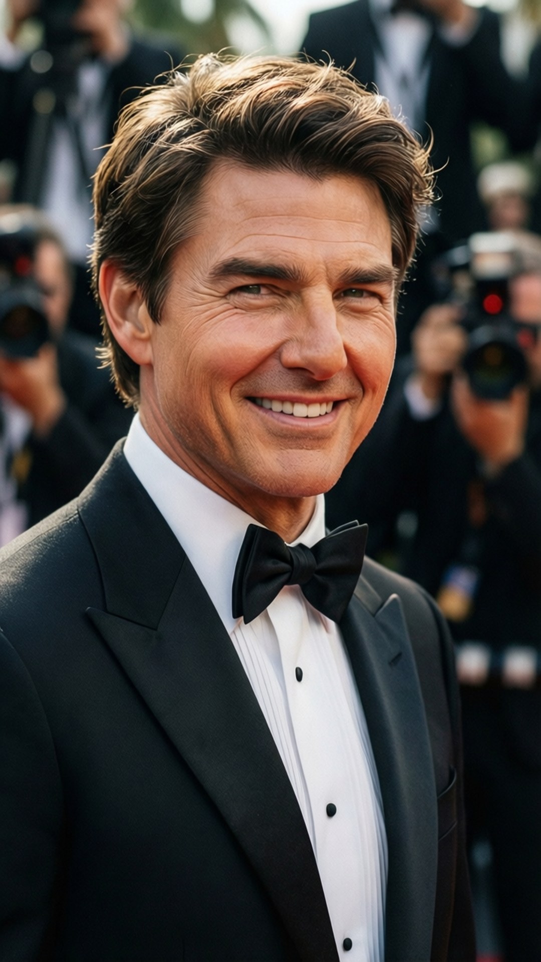 Tom Cruise, black tuxedo, bow tie, Full HD Phone Wallpaper