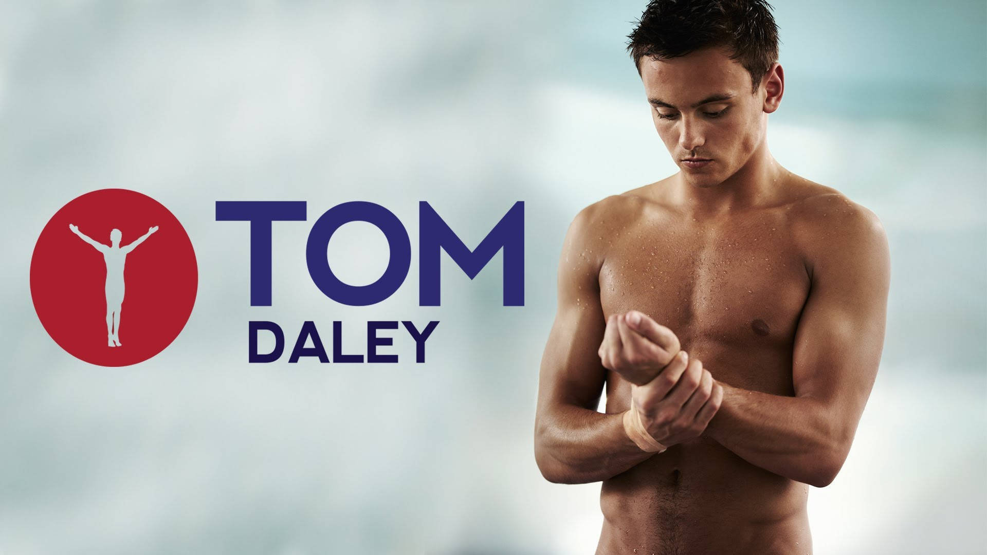 Tom Daley, cloudy sky, wristband, Full HD Desktop Wallpaper
