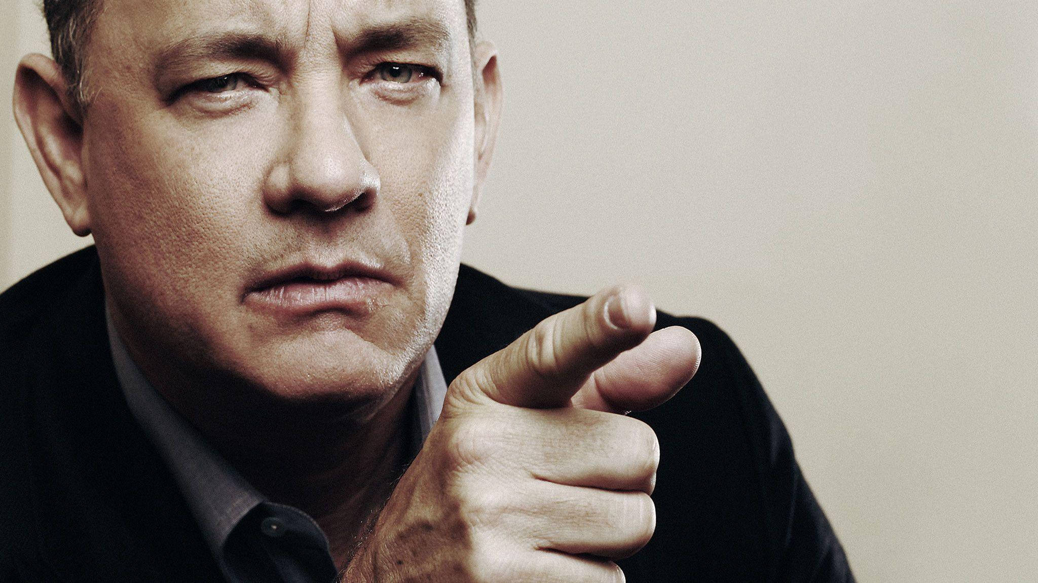 Tom Hanks, close-up portrait, starkly lit, Full HD Desktop Wallpaper