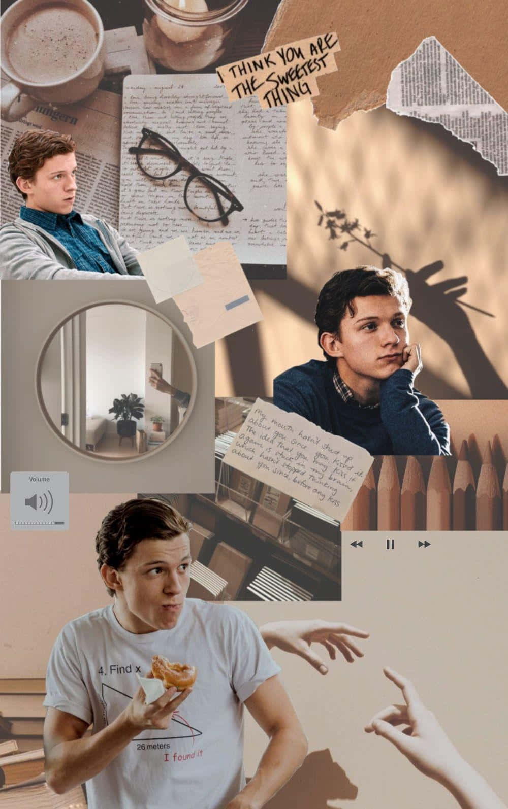 Tom Holland, candid moments, handwritten notes, HD Phone Wallpaper