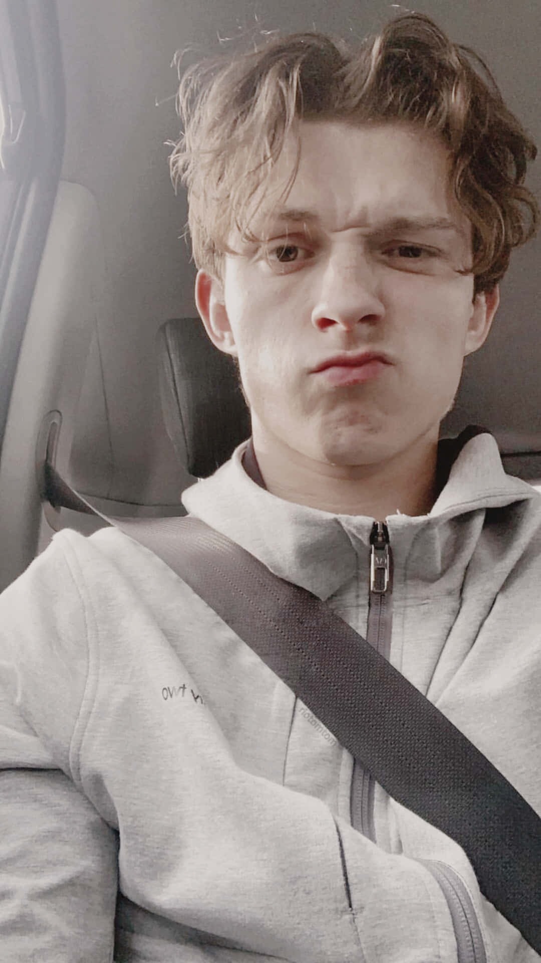 Tom Holland, car, seatbelt, Full HD Phone Wallpaper