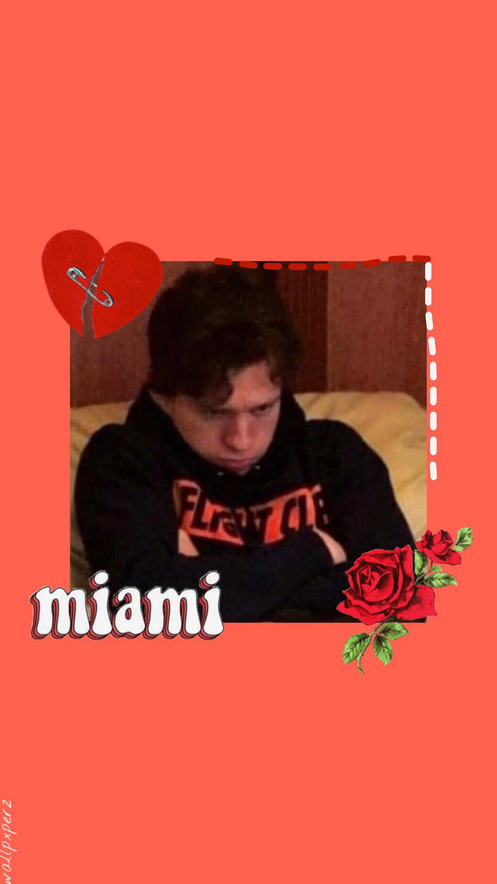 Tom Holland, black hoodie, red heart, HD Phone Wallpaper