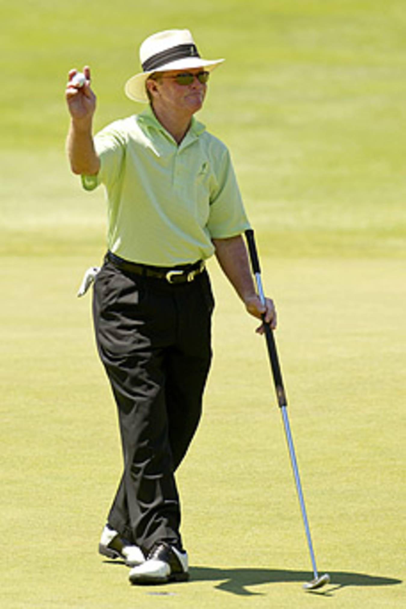 Tom Kite, light green shirt, white hat, Full HD Phone Wallpaper
