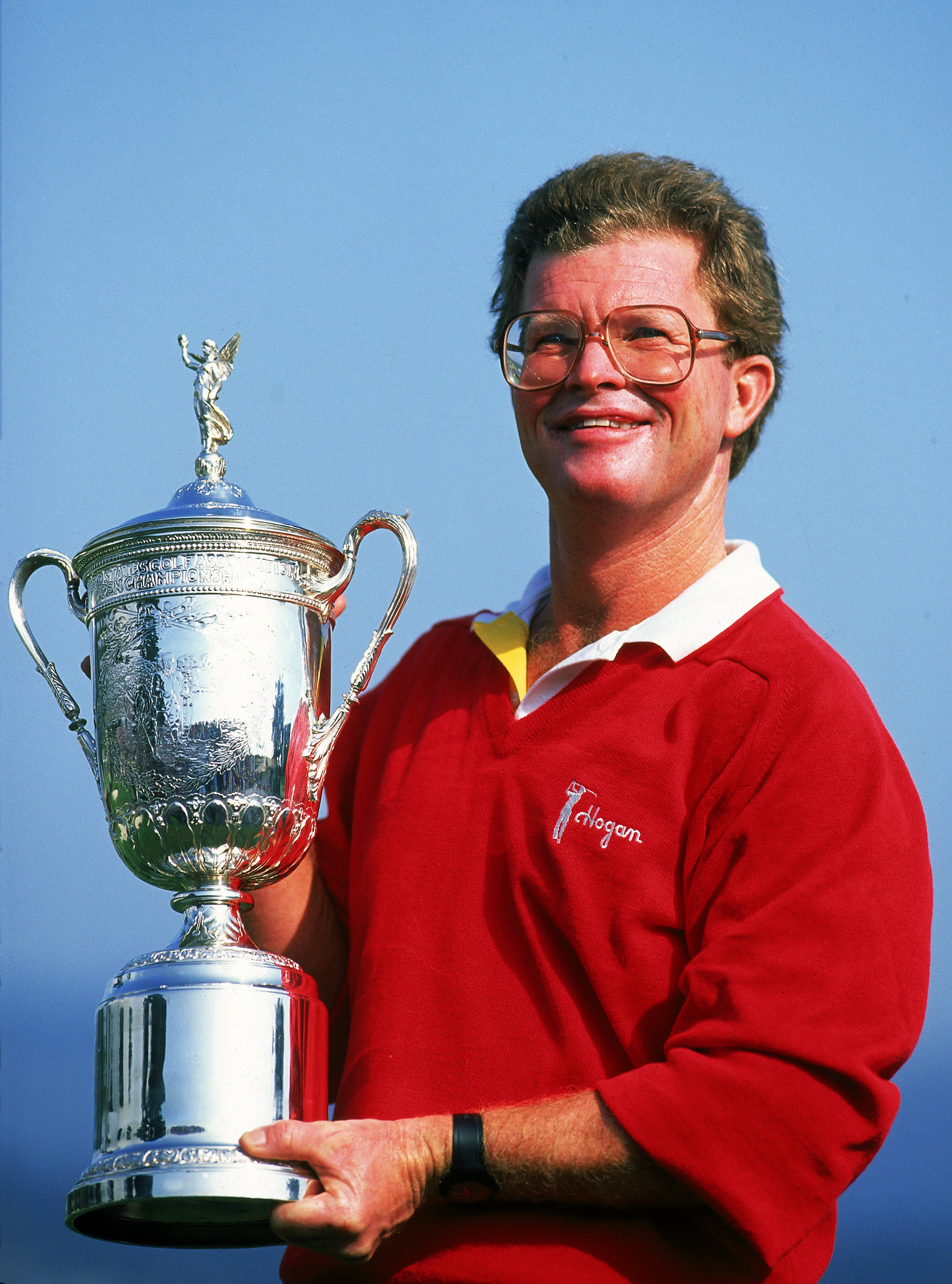 Tom Kite, silver trophy, red polo shirt, 2K Phone Wallpaper