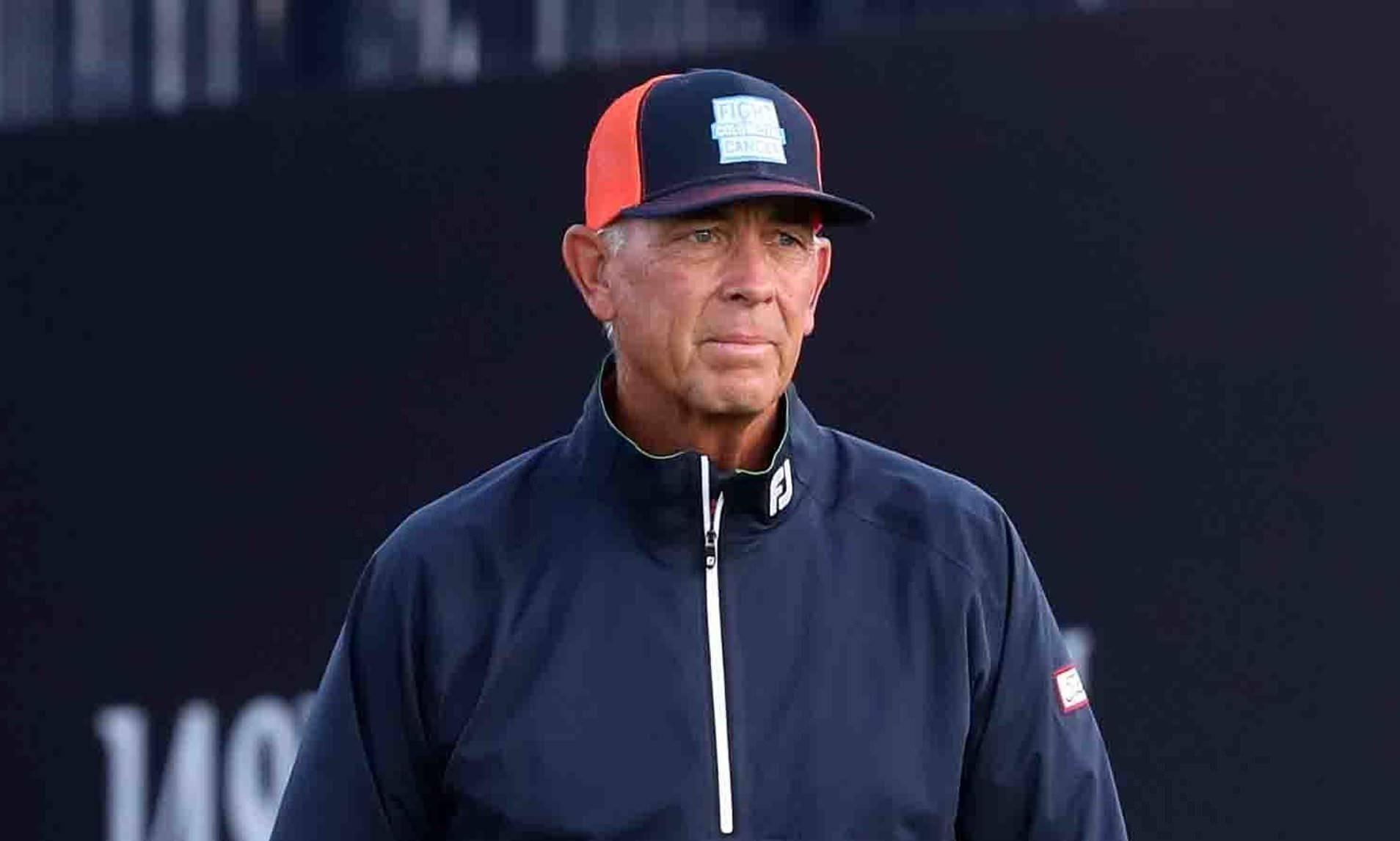 Tom Lehman, navy blue jacket, orange-black cap, HD Desktop Wallpaper