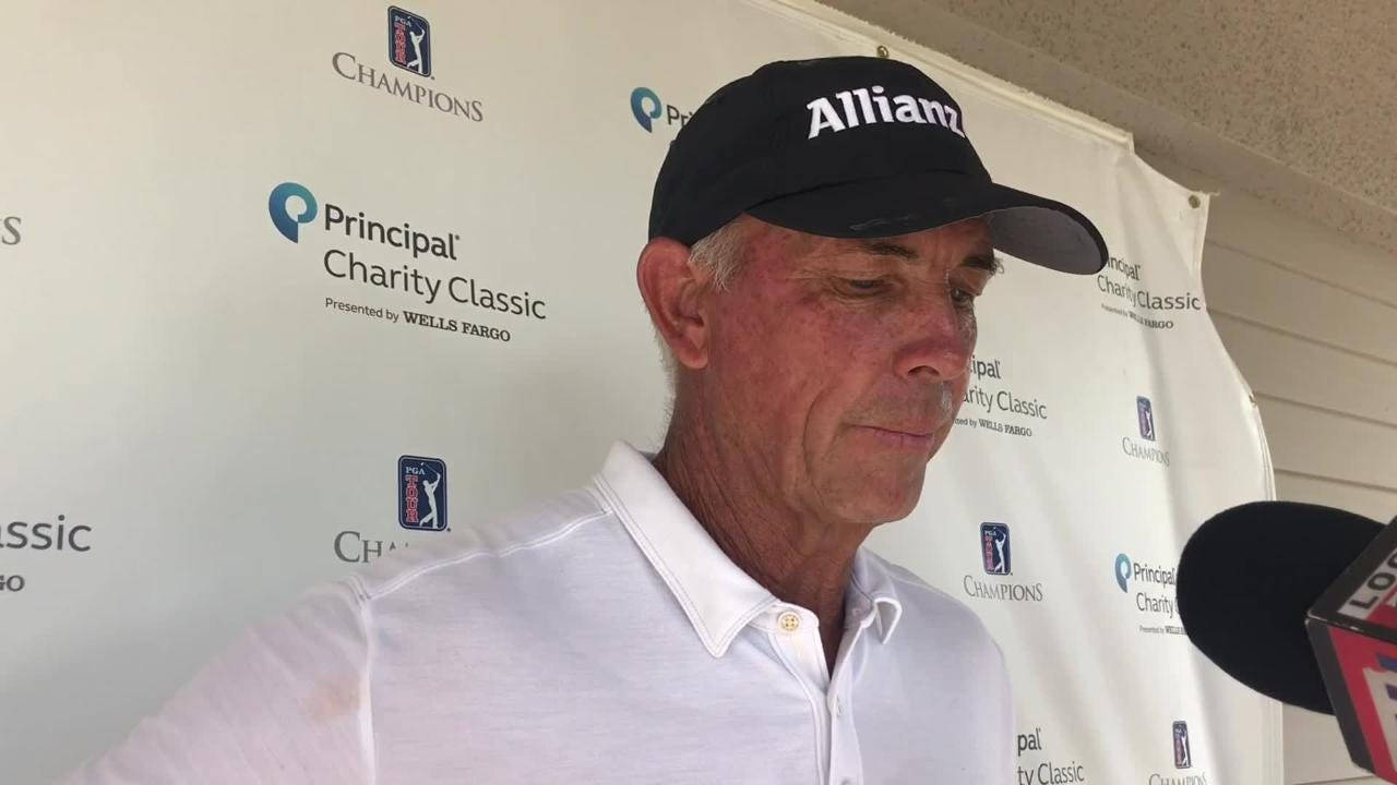 Tom Lehman, white polo, black Allianz cap, HD Desktop Wallpaper
