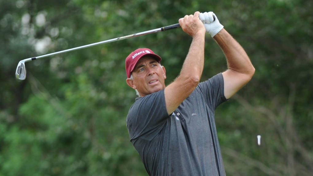 Tom Lehman, red cap, gray shirt, SD Desktop Wallpaper