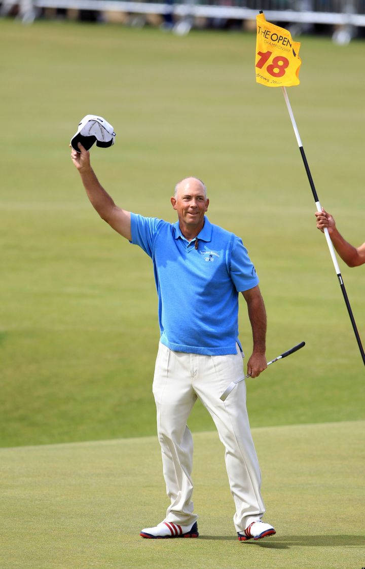 Tom Lehman, blue polo, white pants, SD Phone Wallpaper