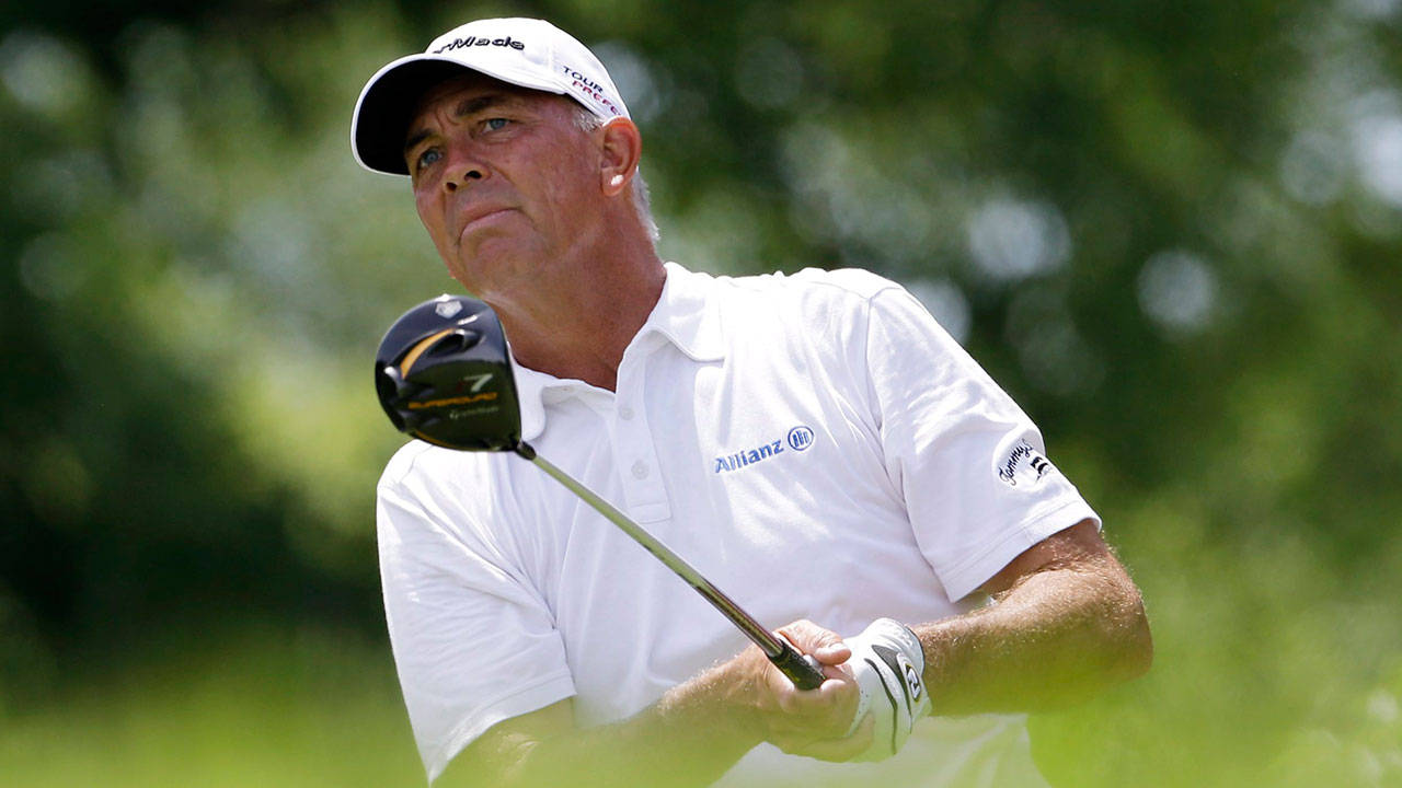 Tom Lehman, golfer, mid-swing, HD Desktop Wallpaper