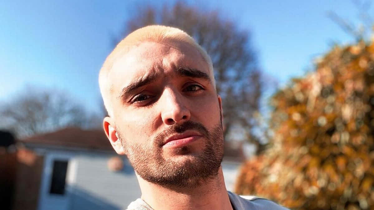 Tom Parker, platinum blonde hair, beard, SD Desktop Wallpaper