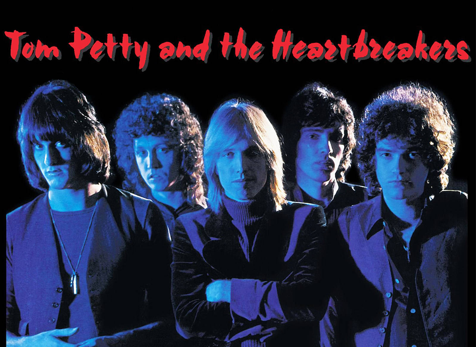 Tom Petty And The Heartbreakers, blue light, black background, HD Desktop Wallpaper