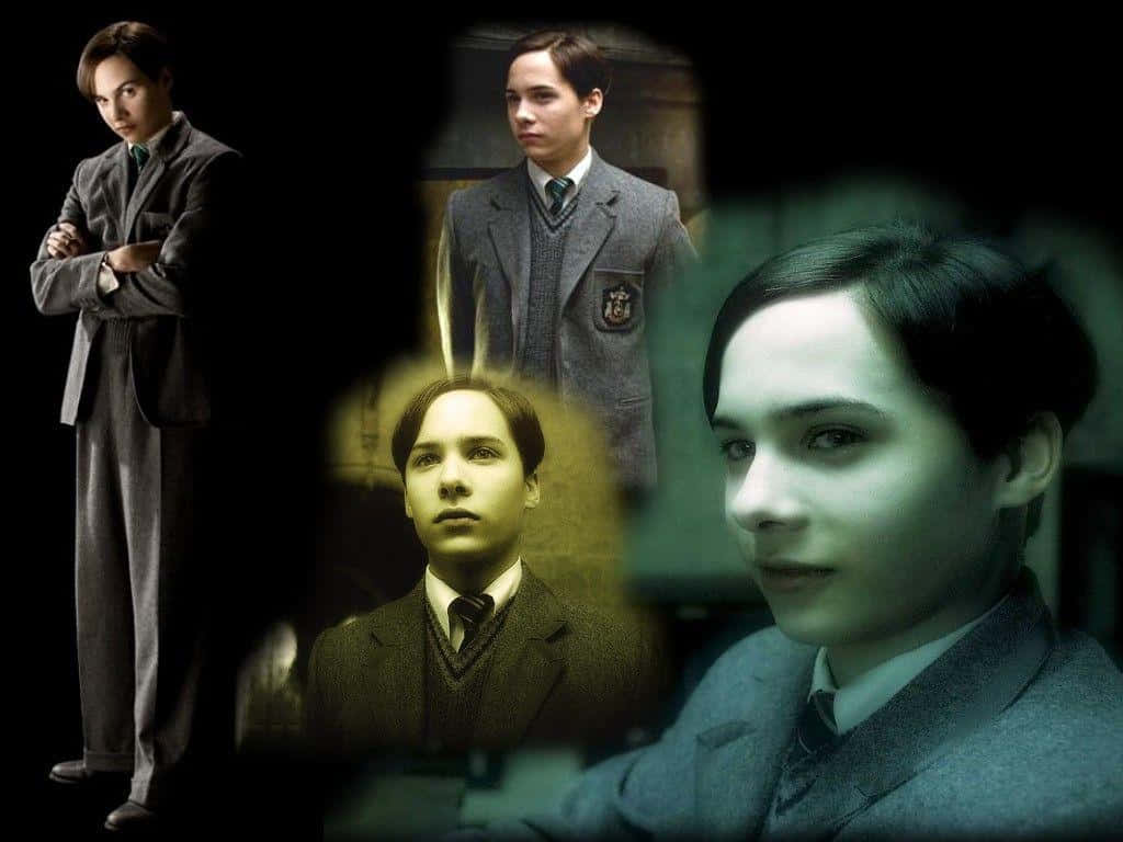 Tom Riddle, vintage school uniforms, green tones, SD Desktop Wallpaper