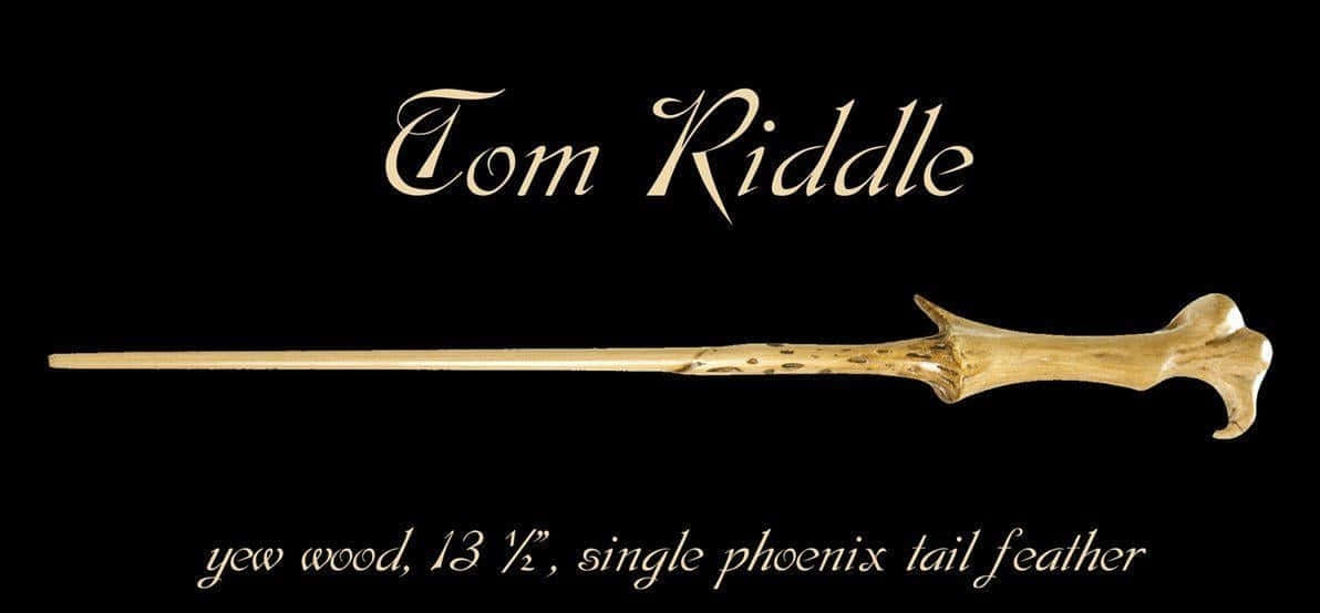 Tom Riddle, golden yew wood wand, phoenix feather core, SD Desktop Wallpaper