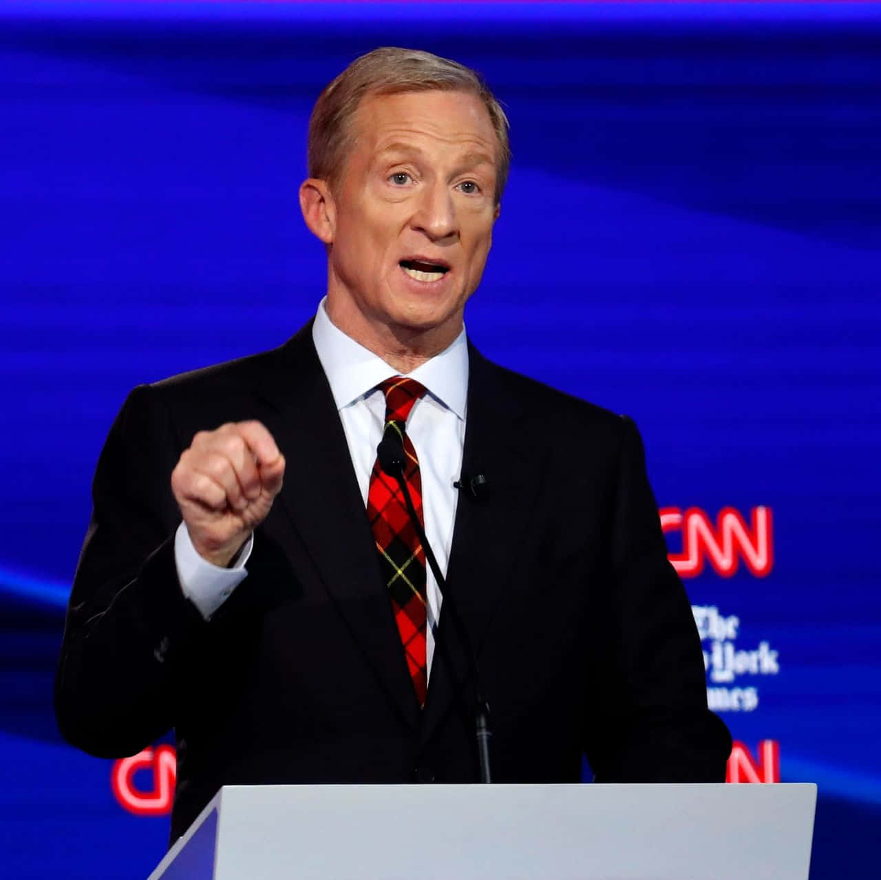Tom Steyer, tartan tie, suit, HD Desktop Wallpaper