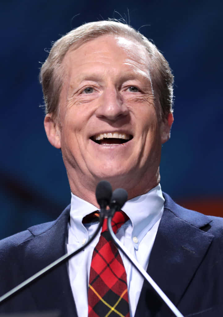 Tom Steyer, suit, red plaid tie, SD Phone Wallpaper
