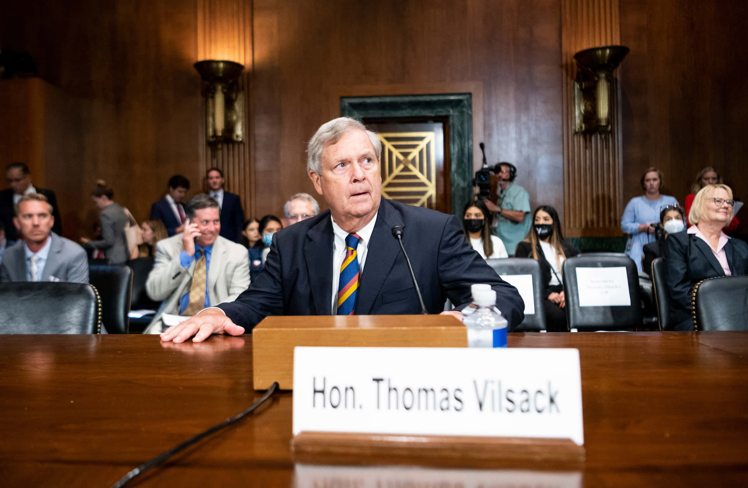 Tom Vilsack, courthouse, wooden paneling, Full HD Desktop Wallpaper