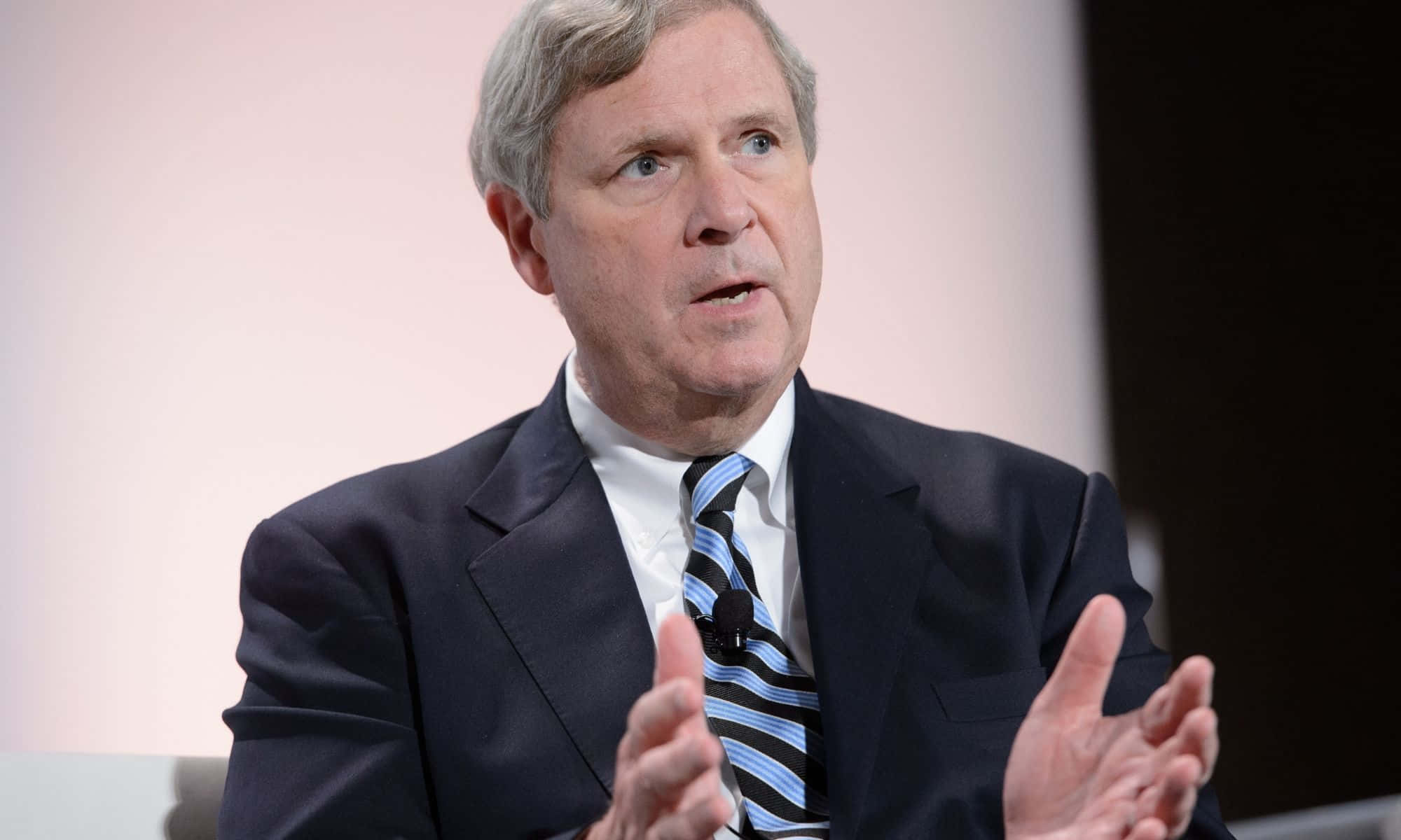 Tom Vilsack, dark suit, striped tie, Full HD Desktop Wallpaper