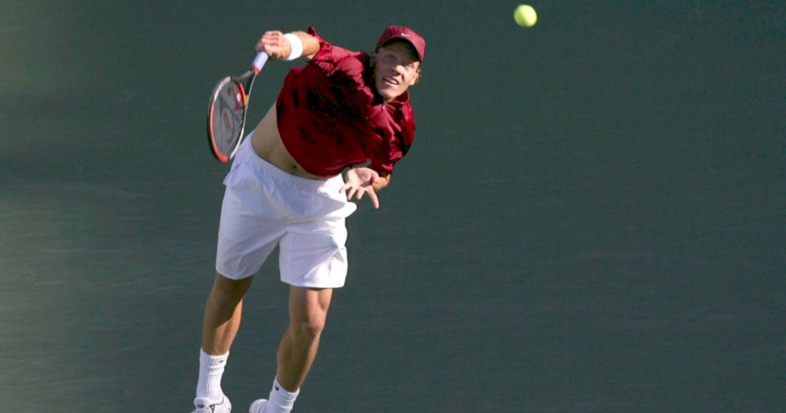 Tomas Berdych, red shirt, white shorts, Full HD Desktop Wallpaper