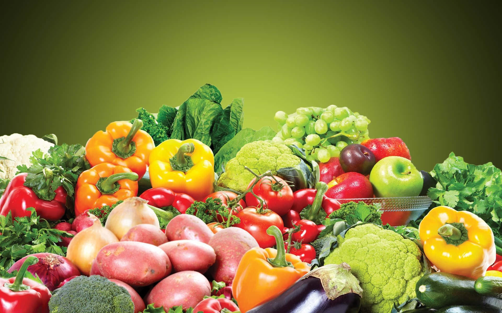 tomatoes, peppers, grapes, Full HD Desktop Wallpaper