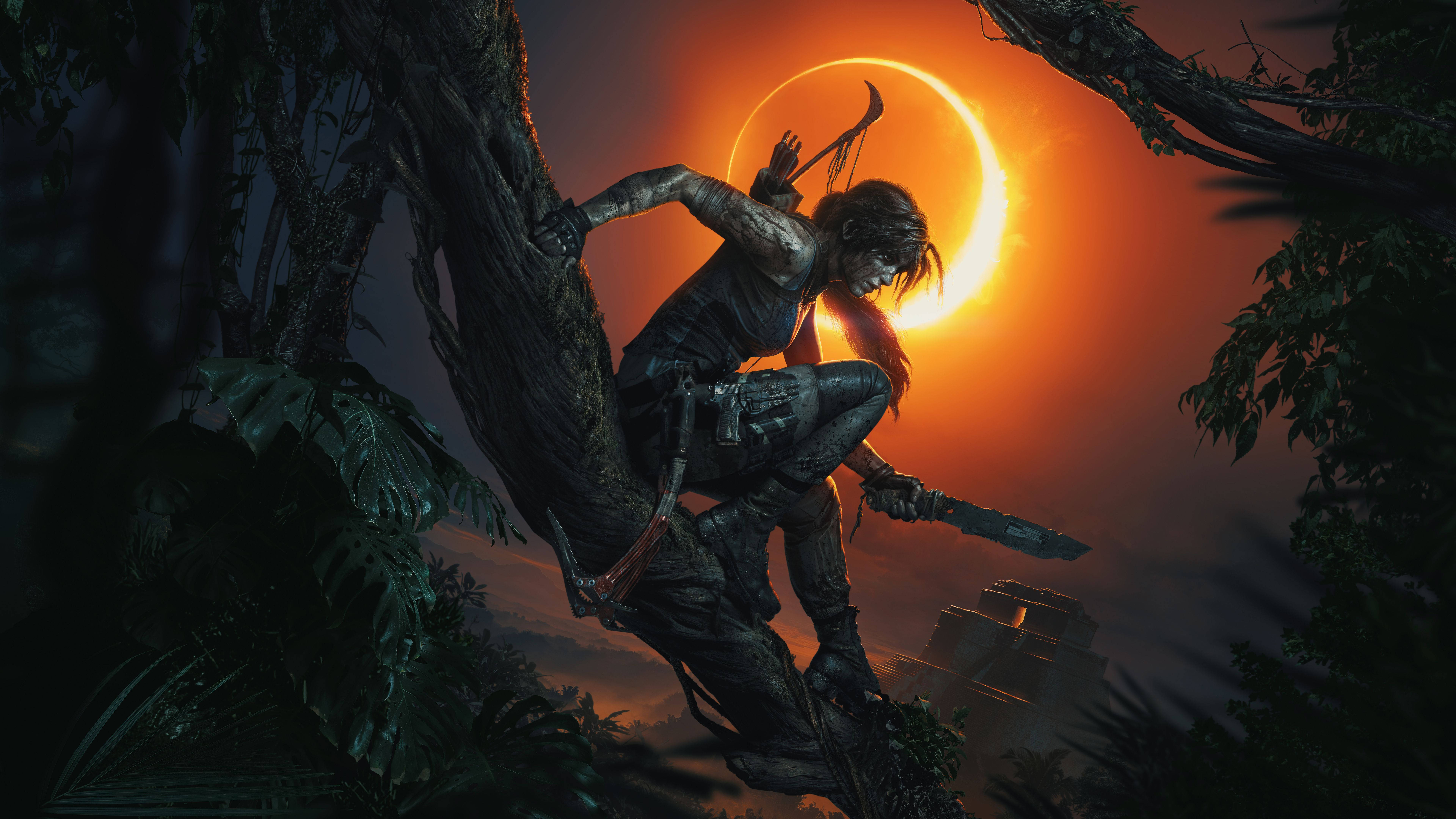 Tomb Raider, warrior, jungle, 8K Desktop Wallpaper