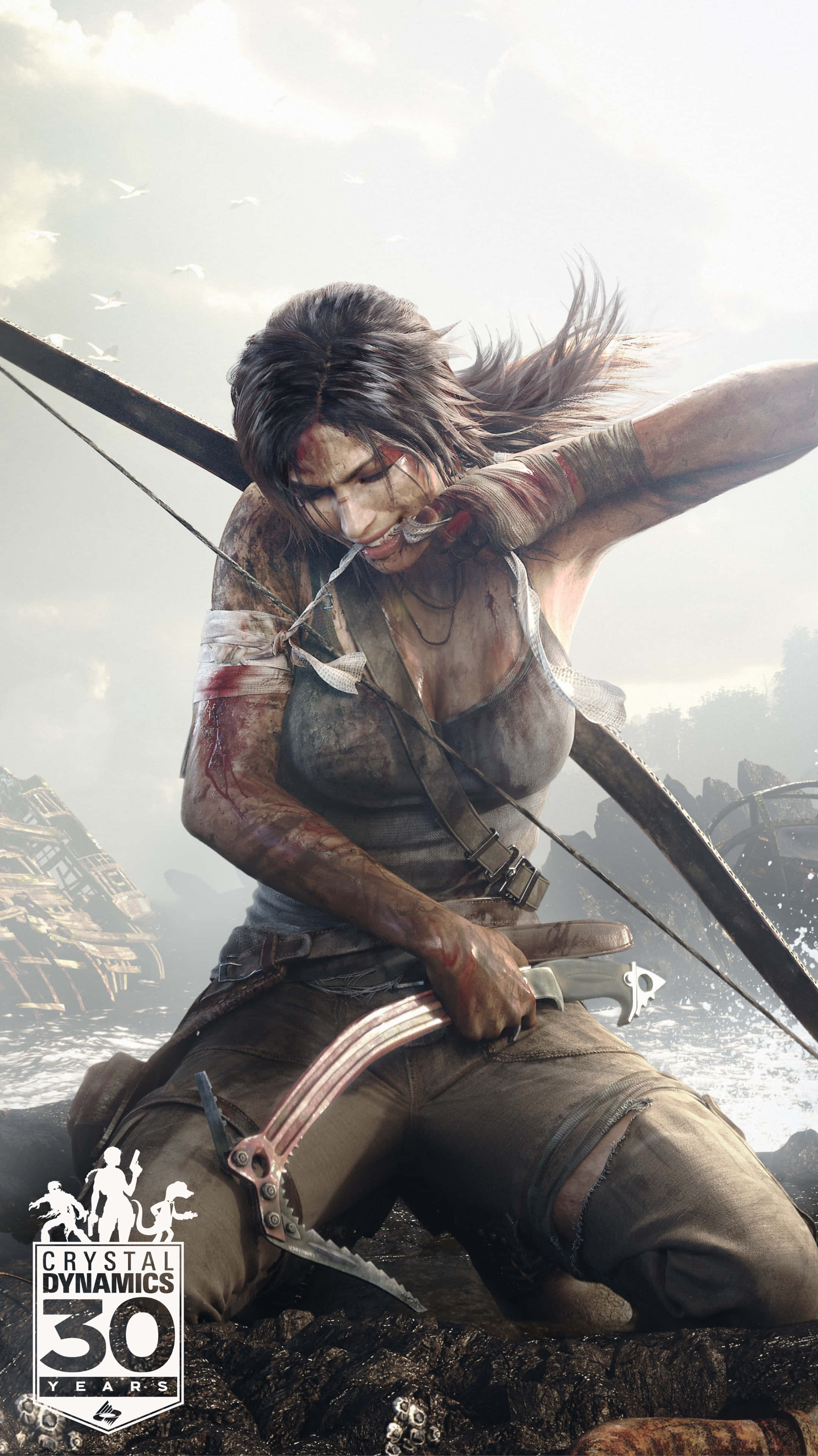 Tomb Raider, iPhone 5s, warrior woman, 4K Phone Wallpaper