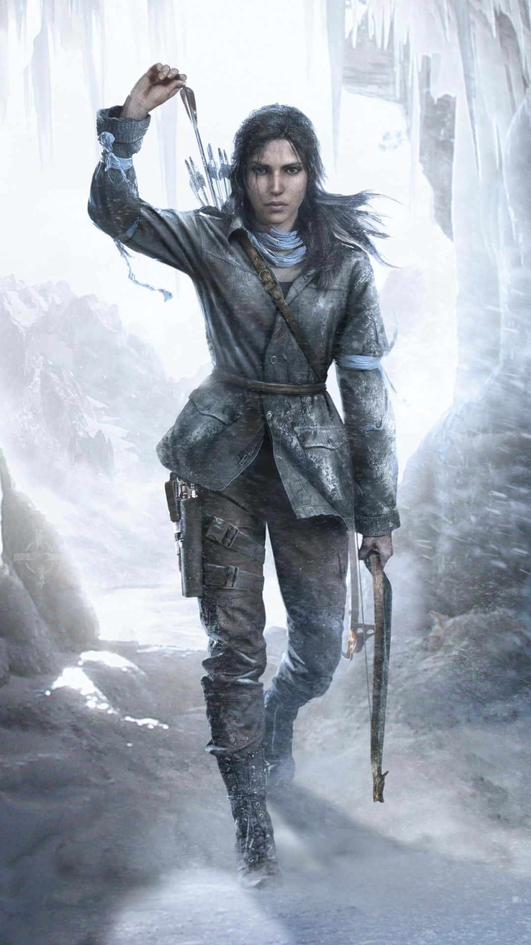 Tomb Raider Phone, Tomb Raider, icy cavern, Full HD Phone Wallpaper